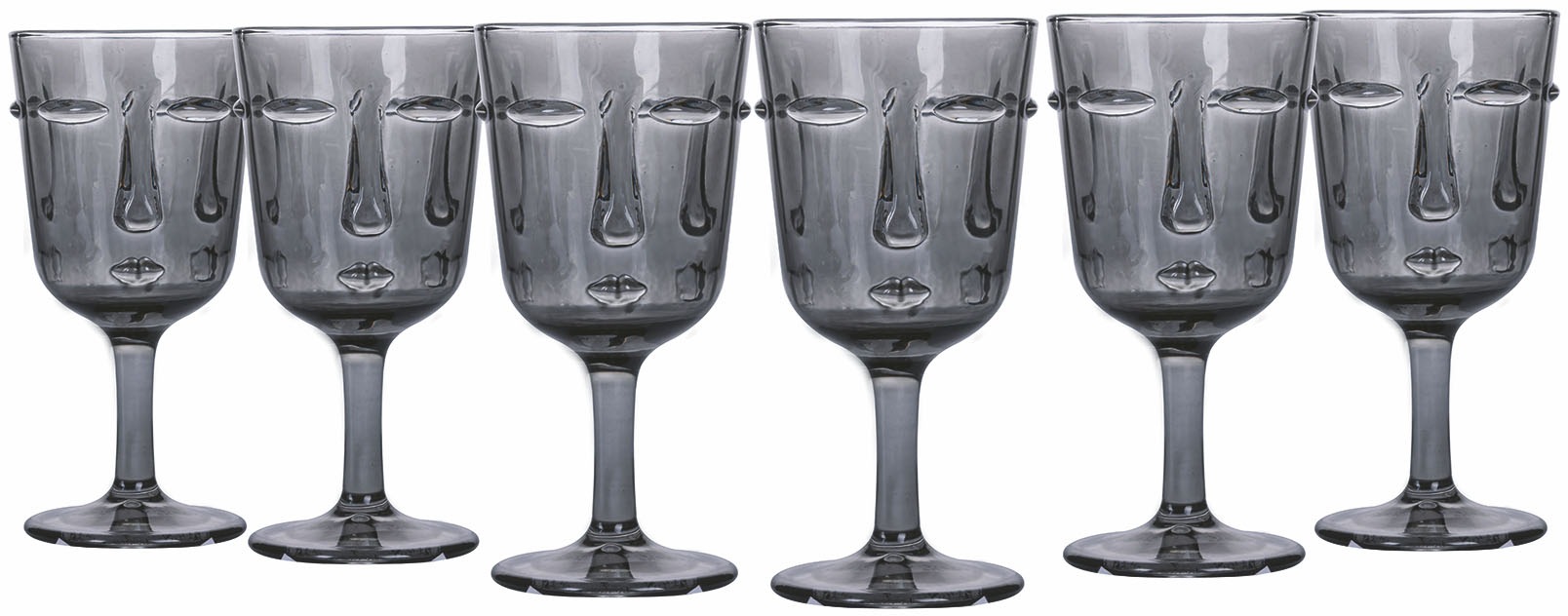 Villa d'Este Weinglas »Vis à Vis Smoke«, (Set, 6 tlg.), Gläser-Set, 6-teilig, Inhalt... kaufen