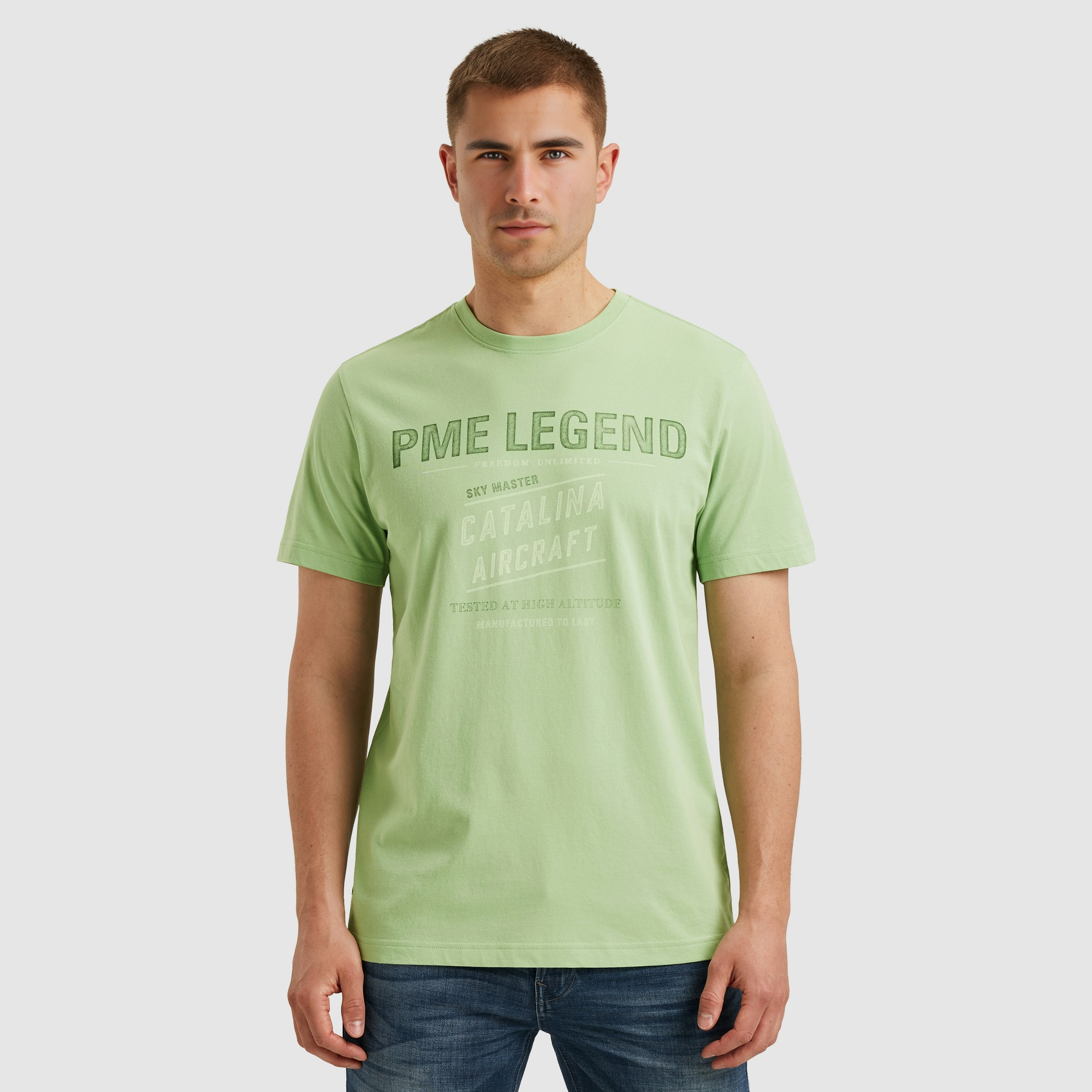 PME LEGEND T-Shirt "Short sleeve r-neck single jersey", mit Logo-Print günstig online kaufen