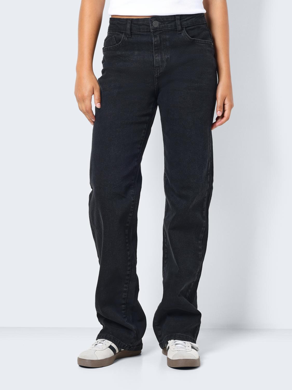 Noisy may Straight-Jeans "NMYOLANDA NW WIDE JEANS BLACK NOOS"