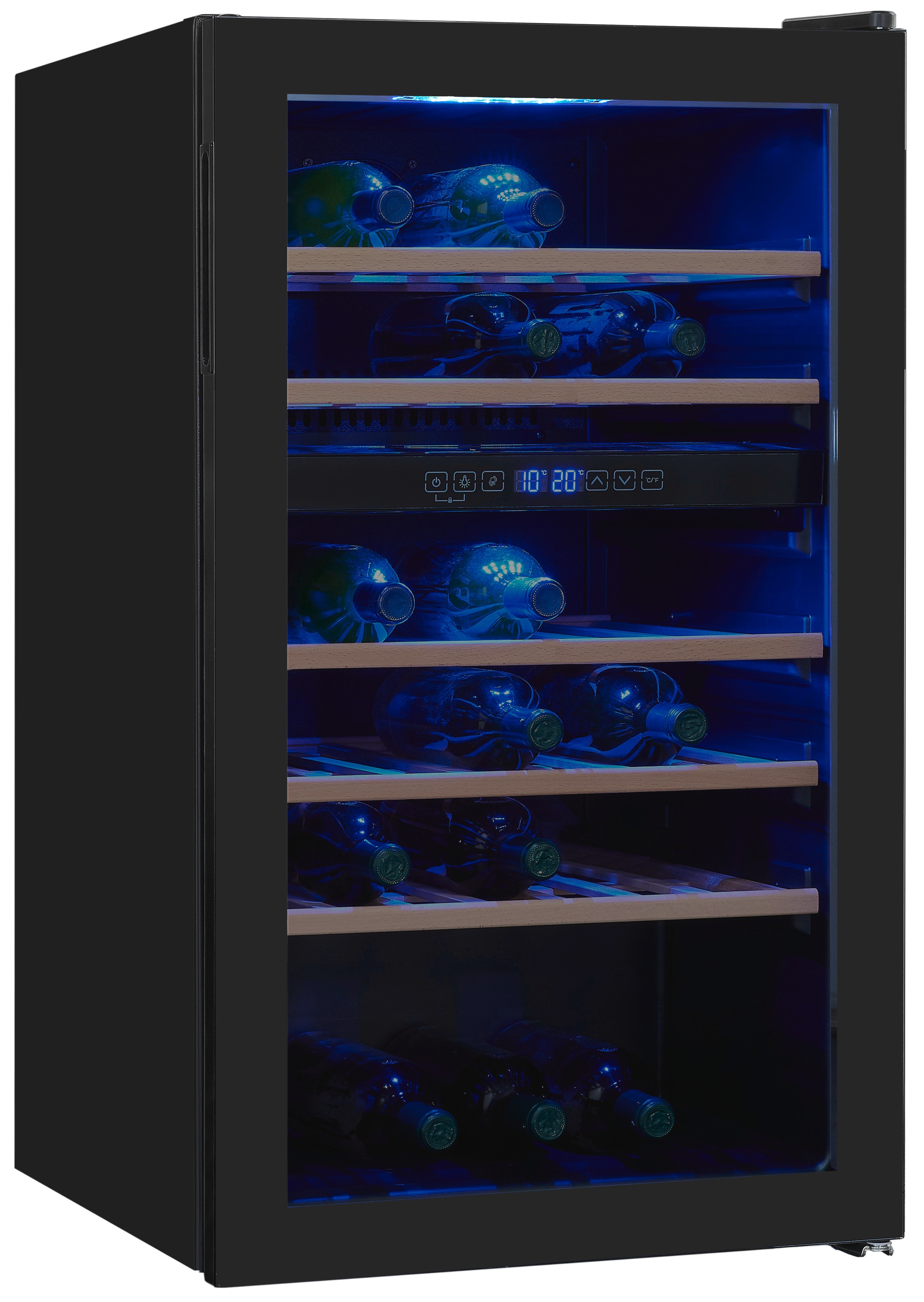 exquisit Weinkühlschrank »WS2-45-GTE-160G«, für 45 St. Standardflaschen á 075l, Digitale Temperaturanzeige