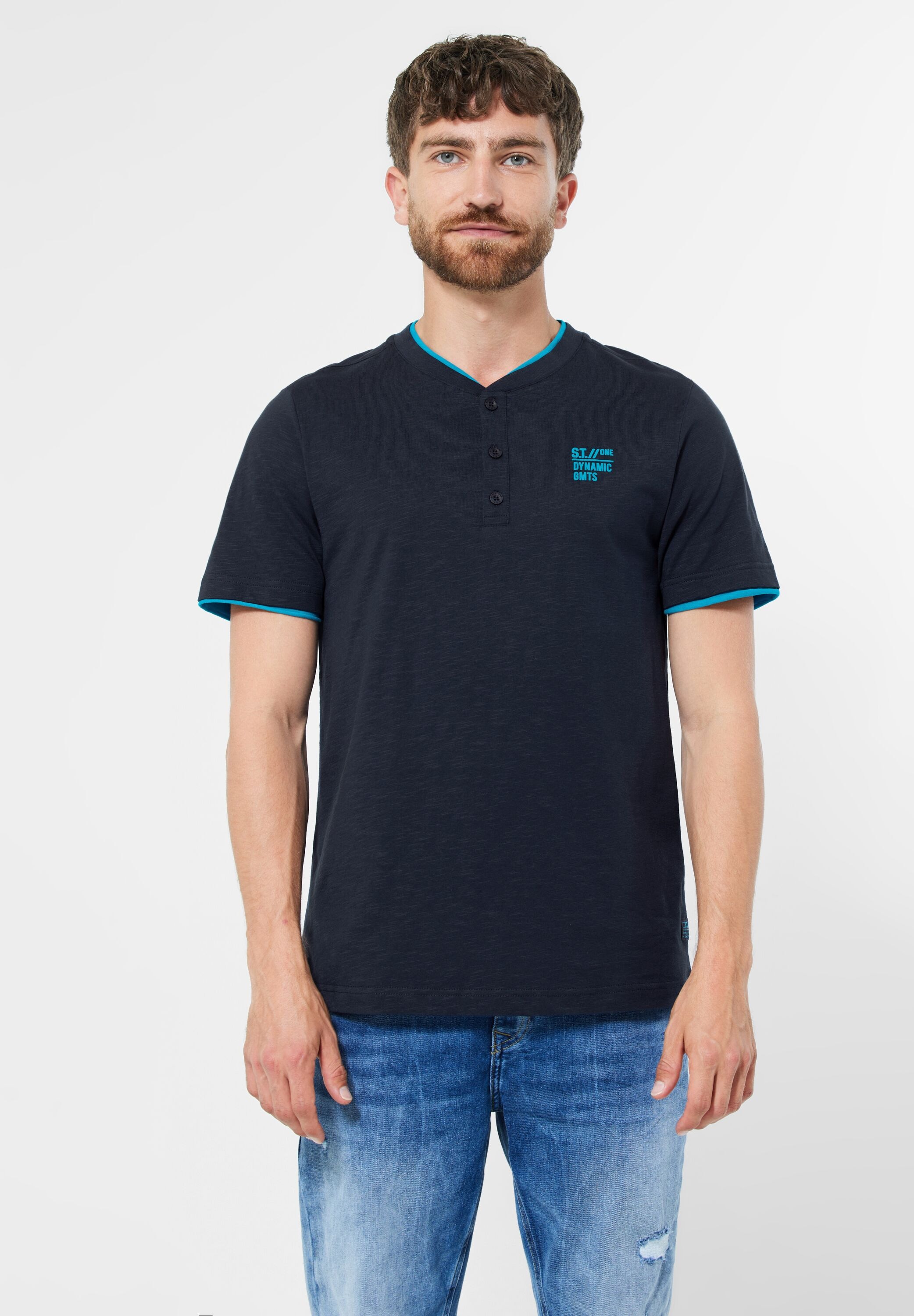 STREET ONE MEN T-Shirt, 2in1 Optik günstig online kaufen