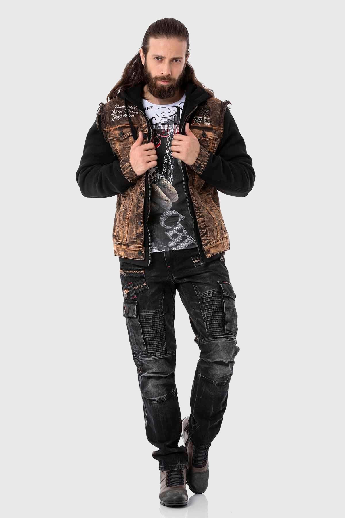 Thumbnail - Cipo & Baxx Jeansjacke "Jacke", ohne Kapuze, im trendigen Design