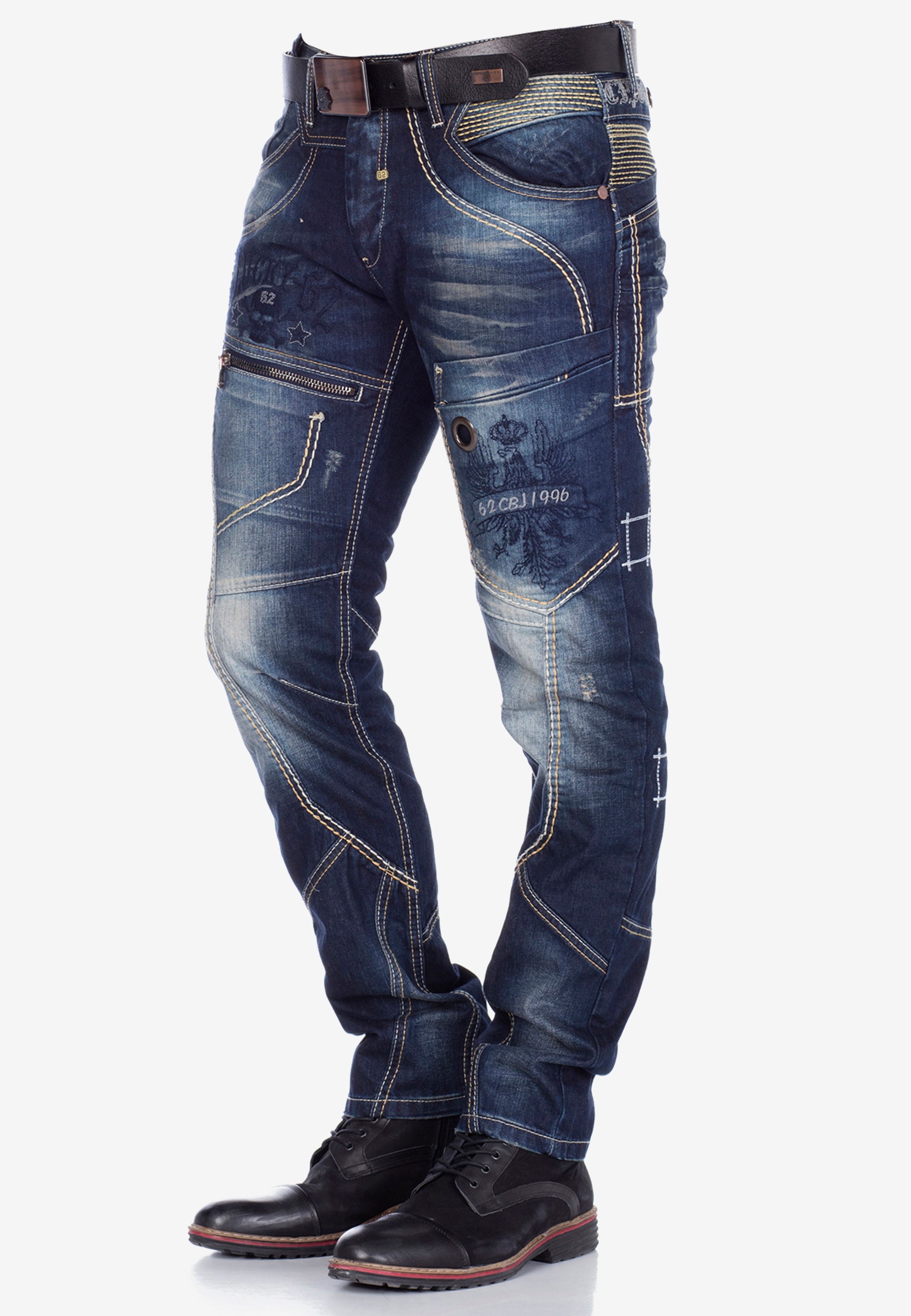 Cipo \u0026 Baxx Bequeme Jeans, mit coolen 