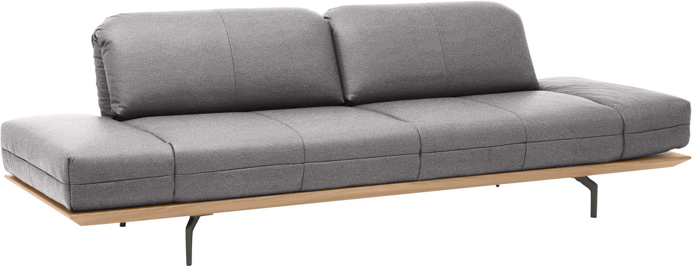 hülsta sofa 3-Sitzer »hs.420«, in 2 Qualitäten, Holzrahmen in Eiche Natur oder Nußbaum, Breite 232 cm