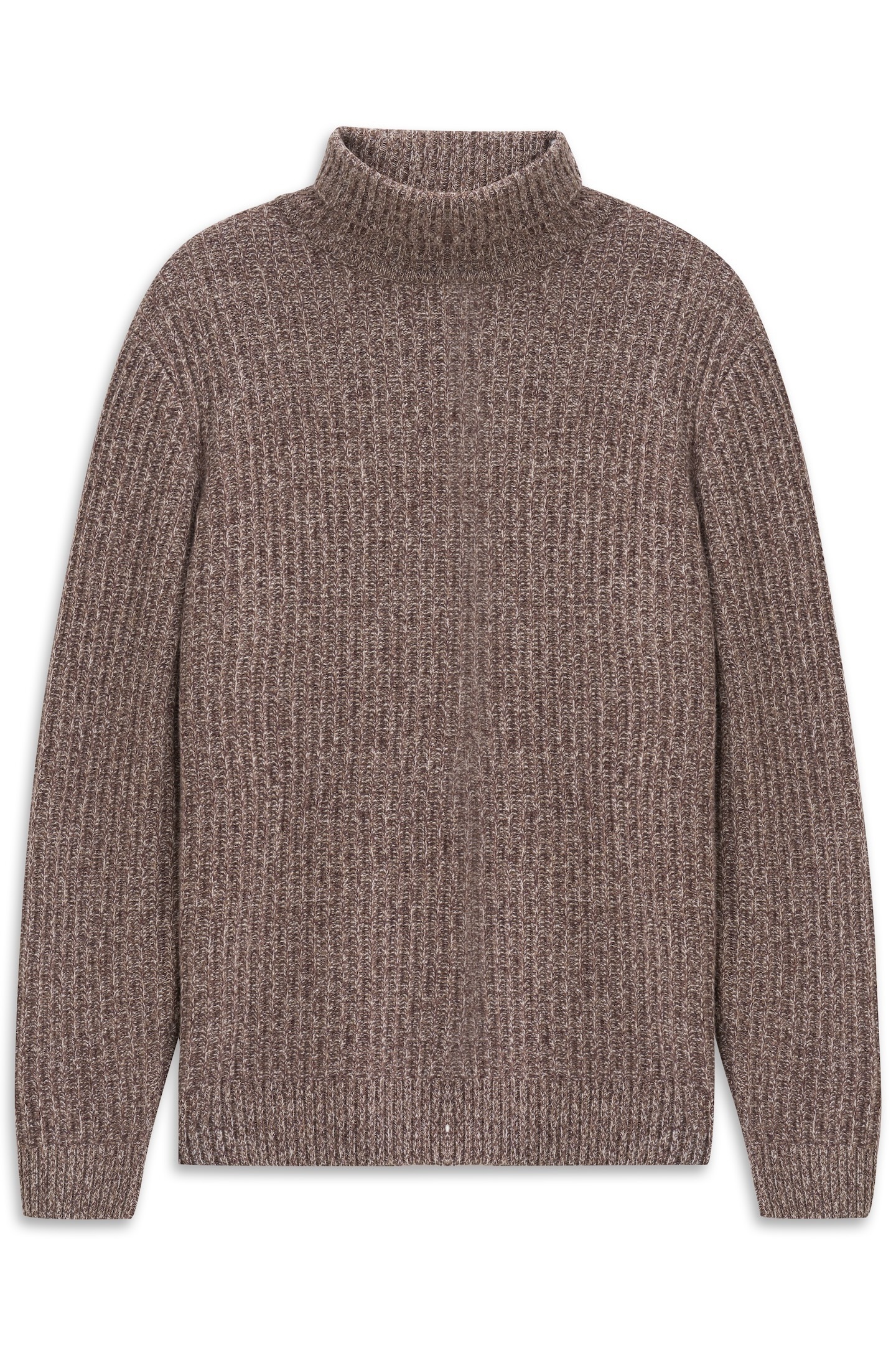 Thumbnail - bugatti Rollkragenpullover "Regular Fit" Grobstrick aus einem Wollmix