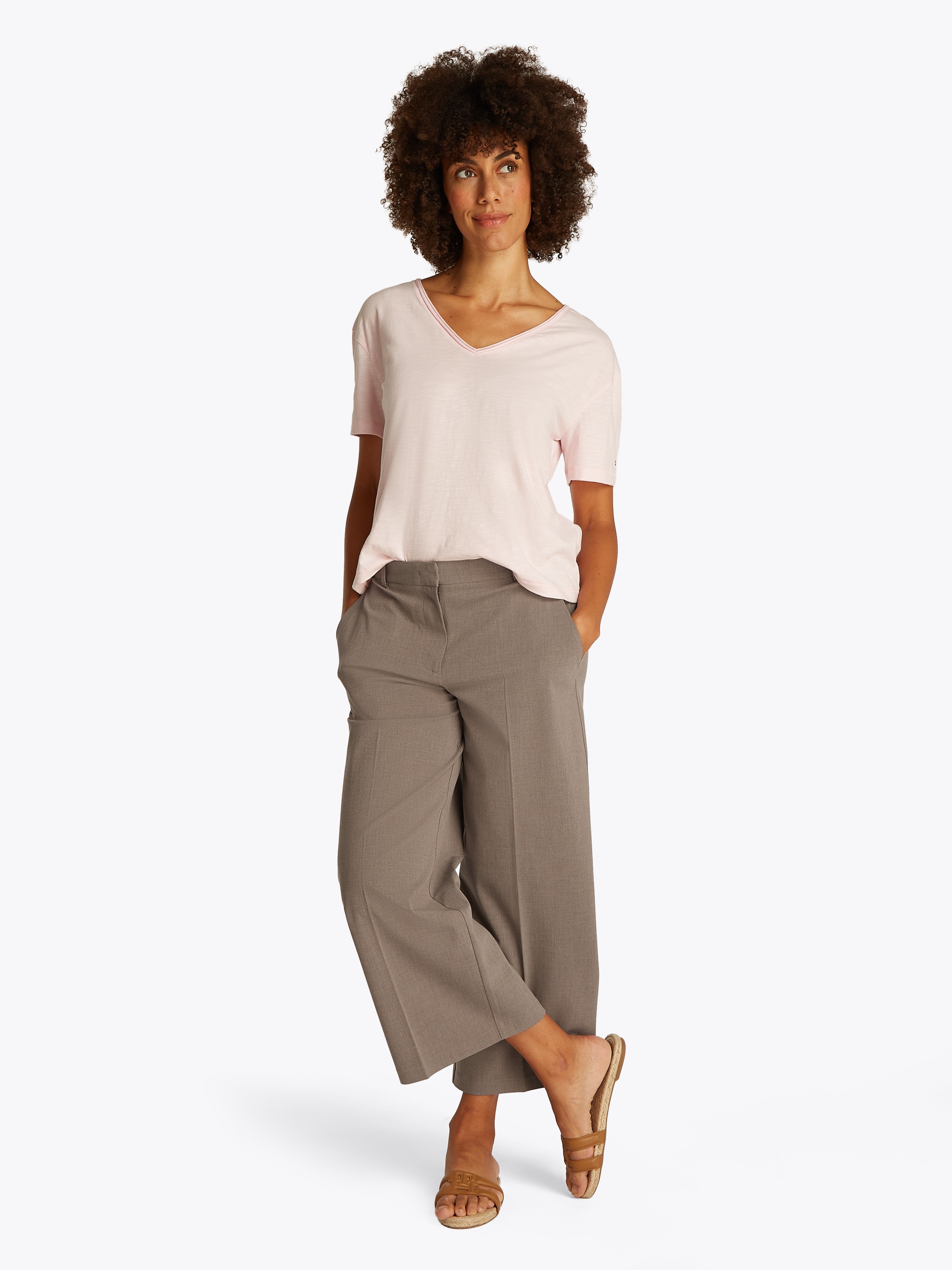 Tommy Hilfiger Webhose »Low Normal Waist Bi-Stretch«, Gürtelschlaufe, elastisch, pflegeleicht bügelfrei, Business casual