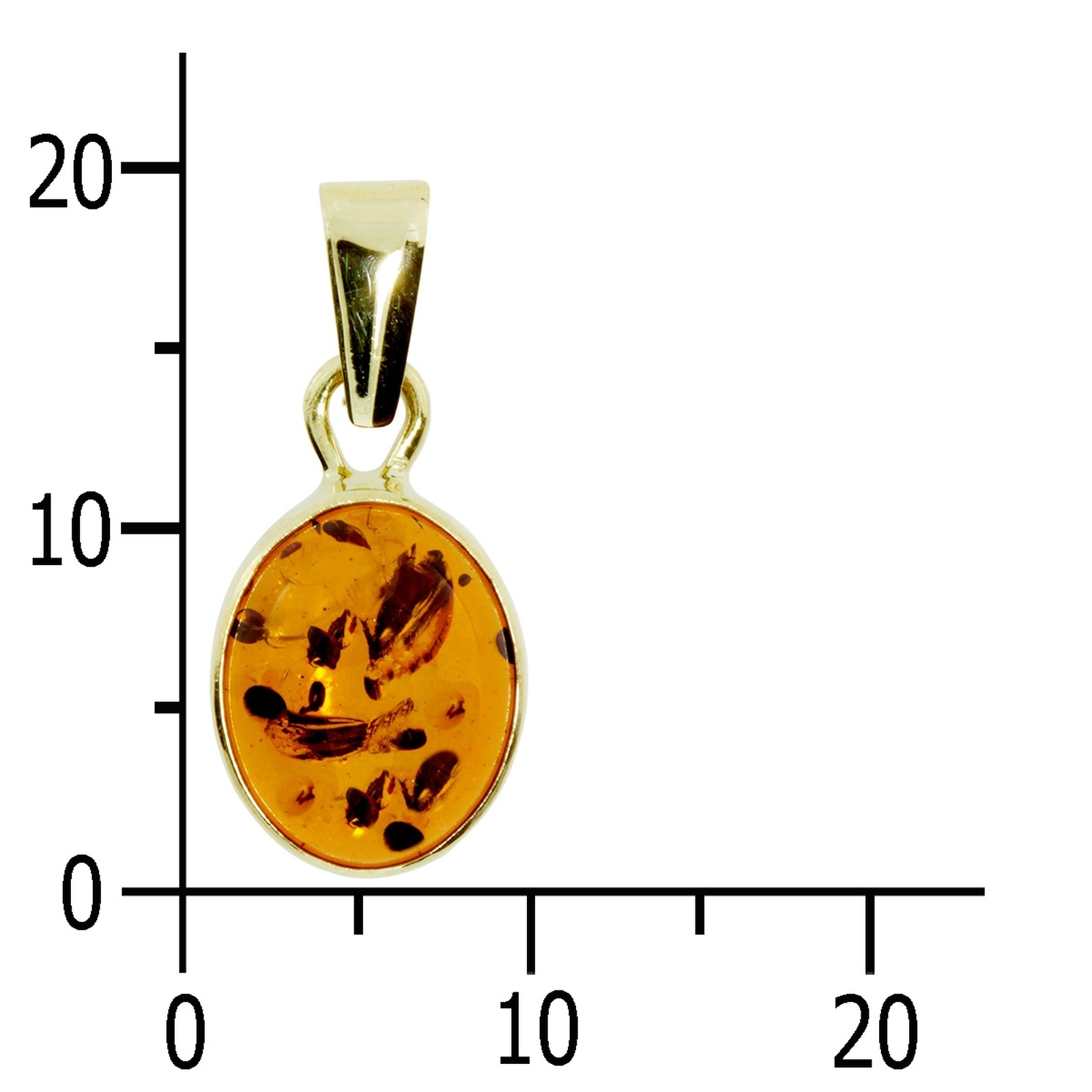 OSTSEE-SCHMUCK Kettenanhänger »- Classic 10x8 mm - Gold 333/000 - Bernstein«