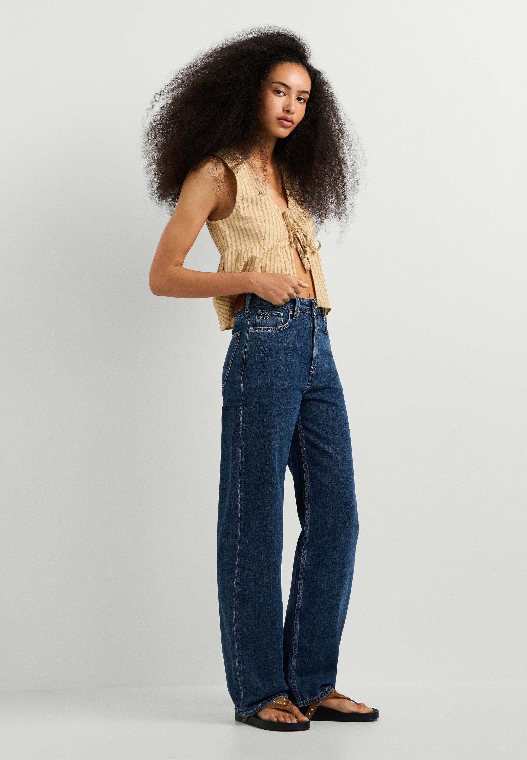 Pepe Jeans Straight-Jeans »straight leg jeans EDEN HW STRAIGHT DARK STONEWASH«