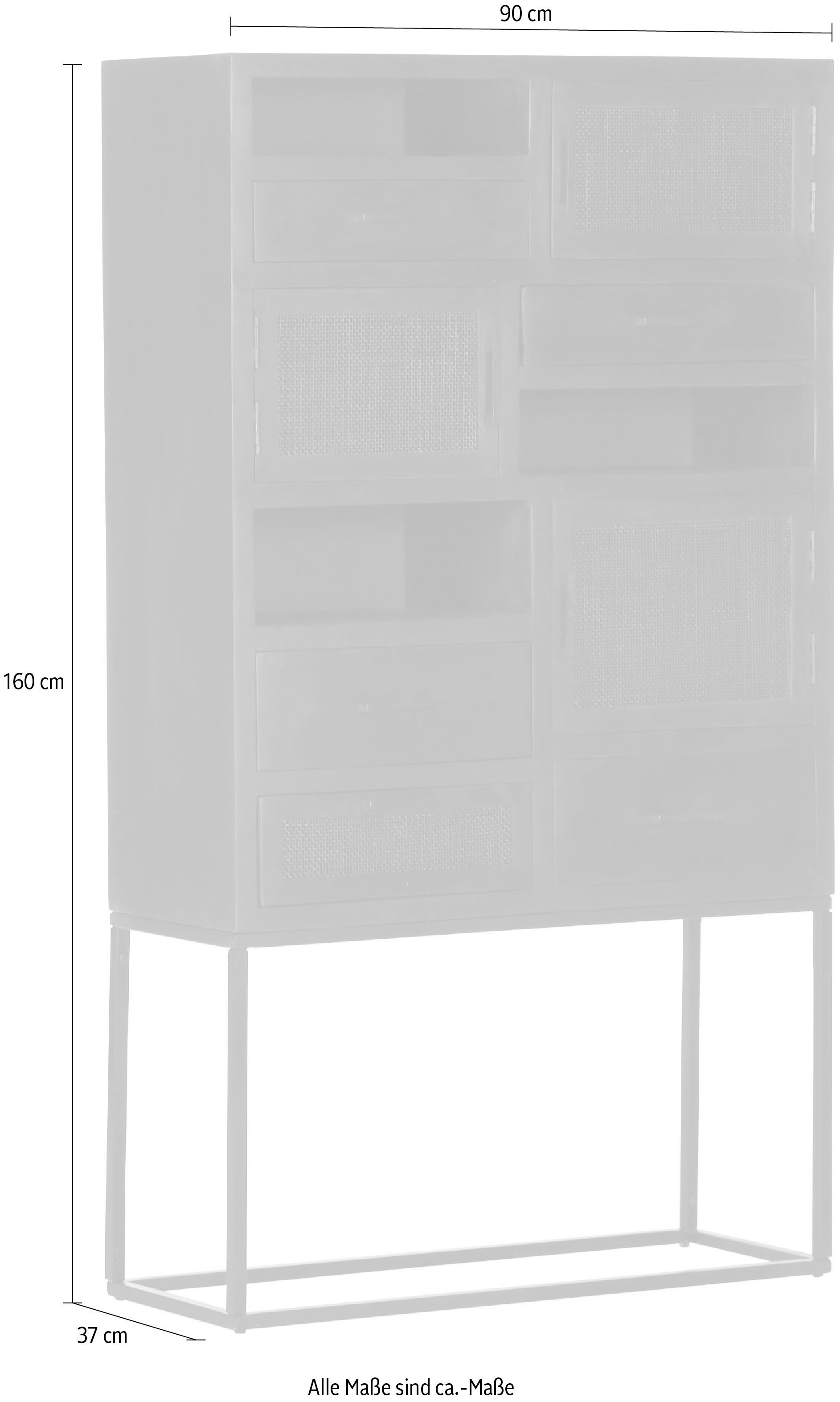 Gutmann Factory Highboard, Stauraumschrank, Breite 90 cm