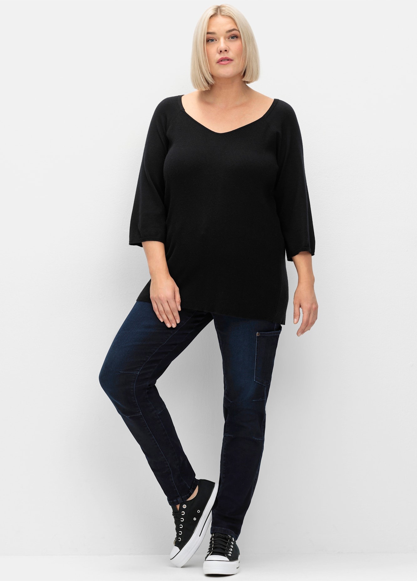 Sheego Stretch-Jeans 1 Stk. tlg. günstig online kaufen
