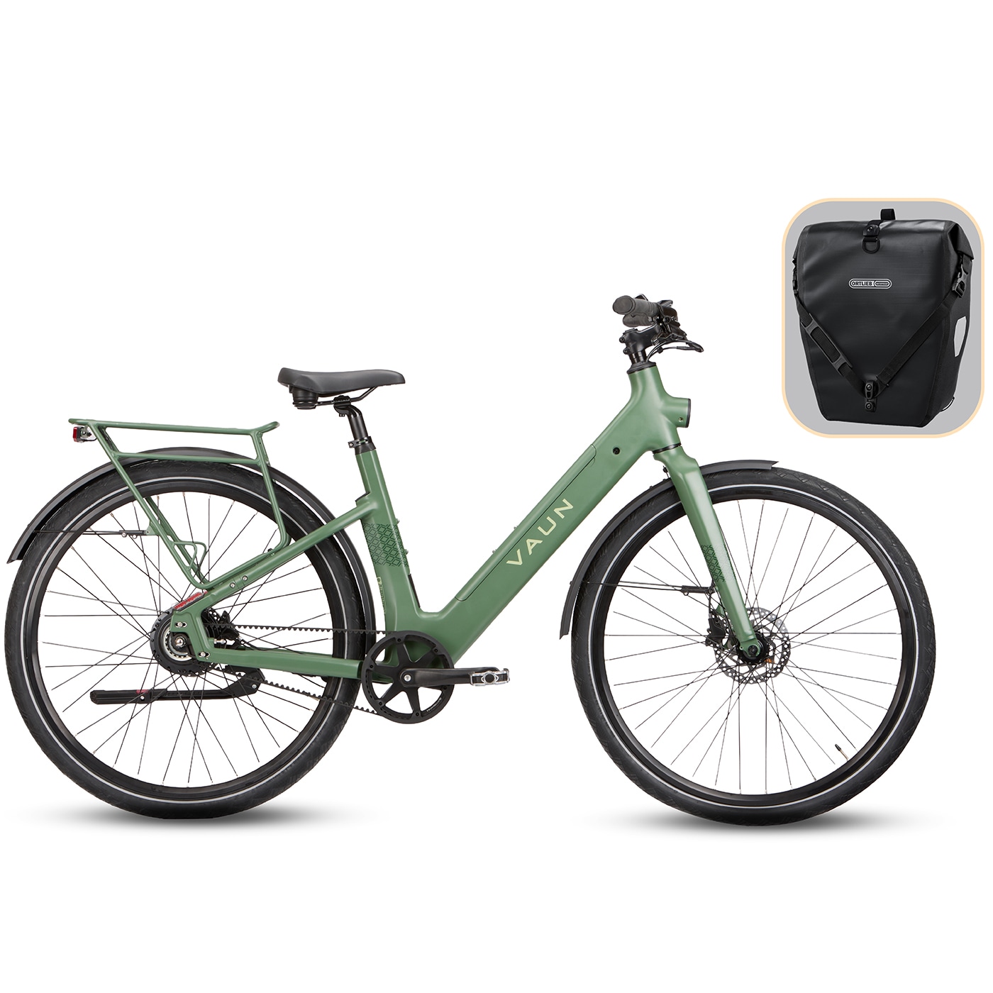 Vaun »VAUN Sight Cityrad mit Ortlieb Tasche« Heckmotor 250 W Elektrofahrrad für Alltag und Einkauf