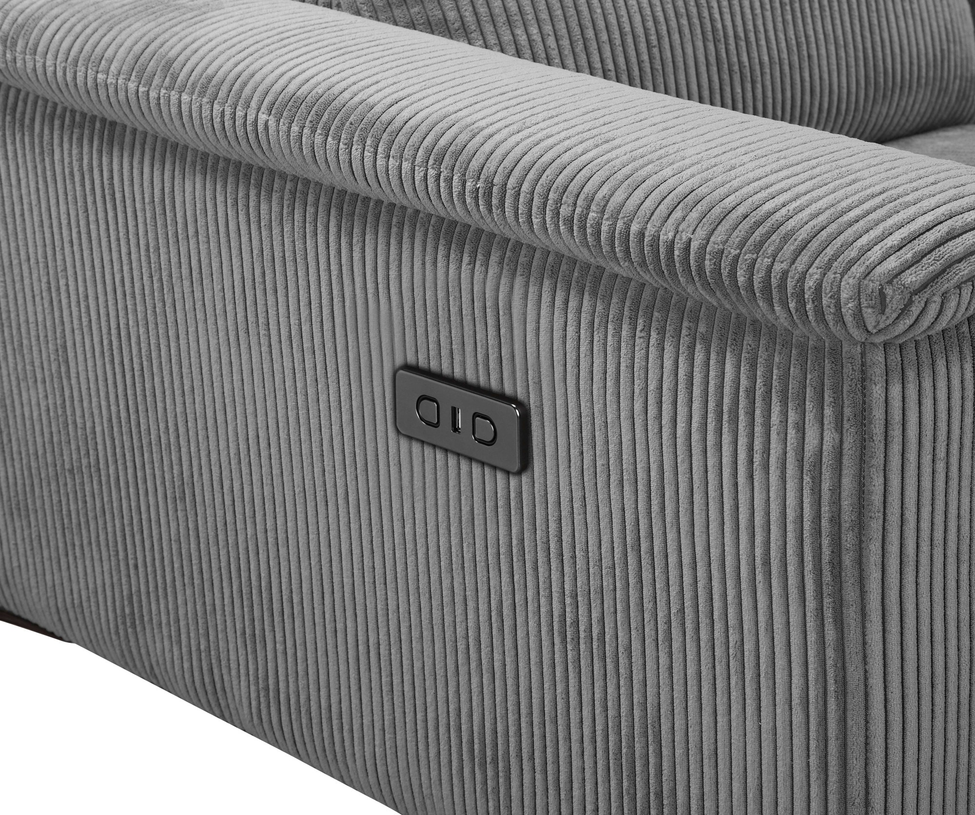 Places of Style 2-Sitzer »Lund in Cord, mit manueller o. elektrischer«, Relaxfunktion, USB-A, Kopfteilverstellung, Breite 160 cm
