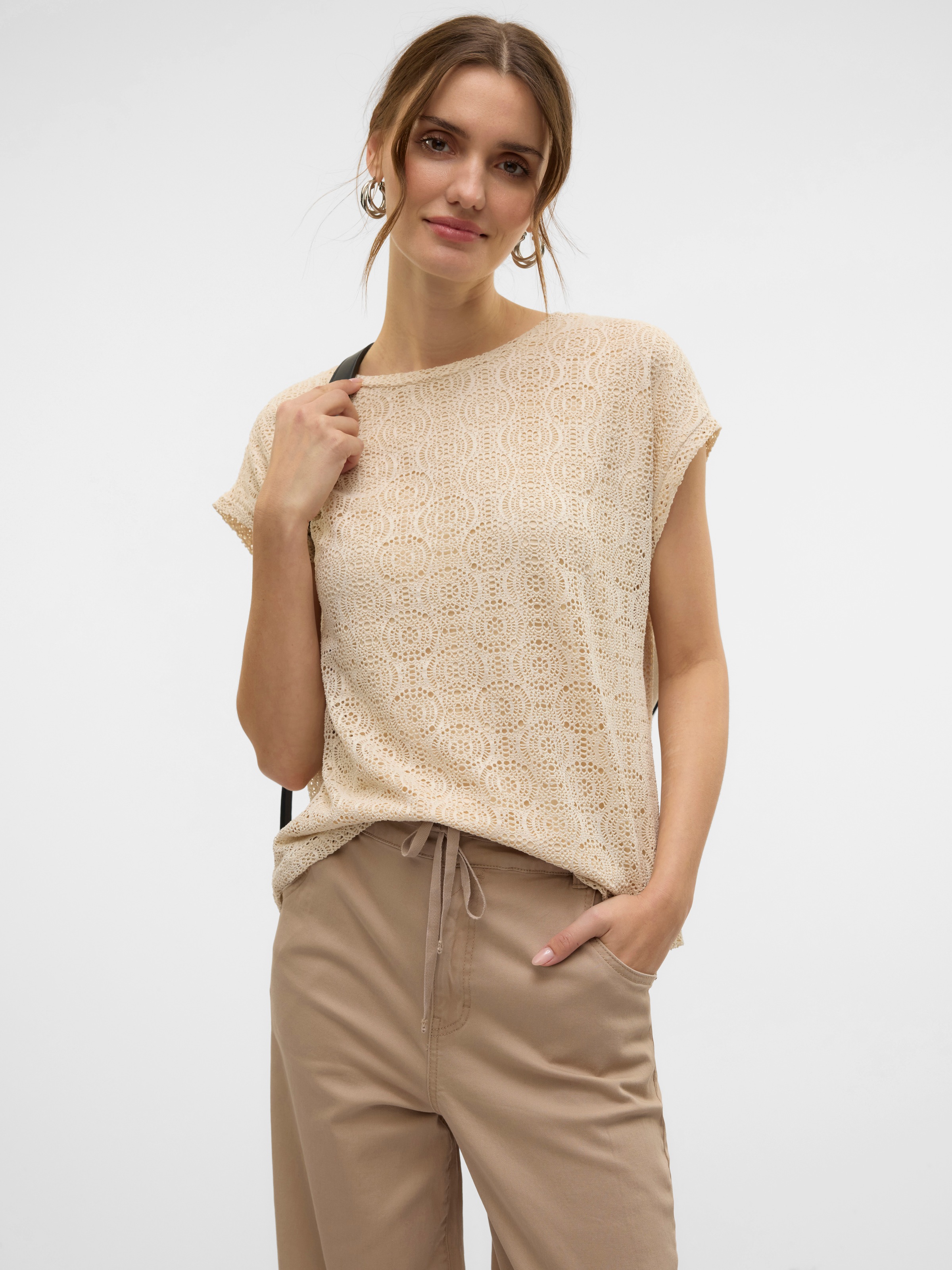 Vero Moda T-Shirt "VMMAYA AVA SS TOP JRS VO" Materialmix, regular fit günstig online kaufen