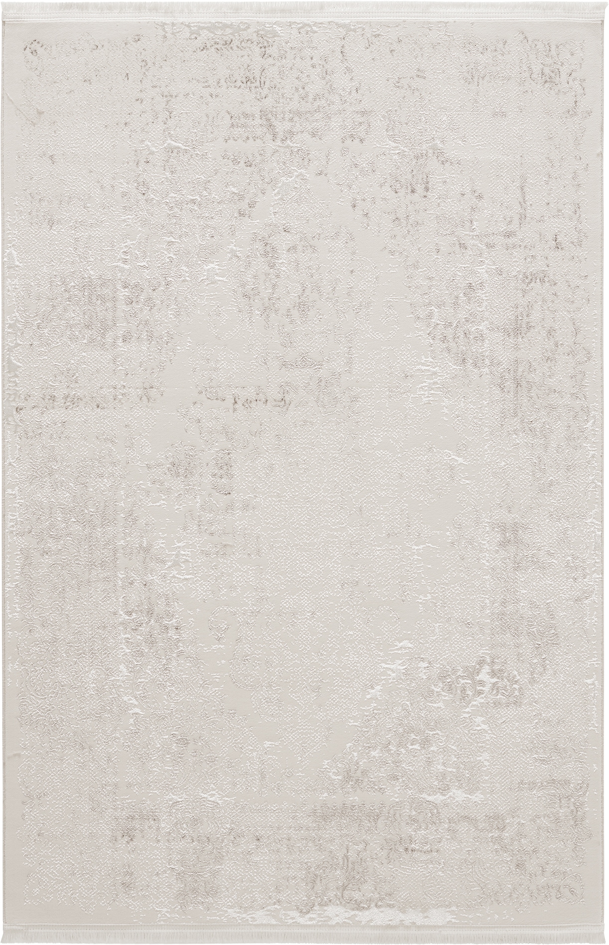 Sehrazat Teppich »Diamond 7810 , auch als Läufer« rechteckig 8 mm Höhe Kurzflor, Vintage, Viskose, leichter Glanz, mit Fransen, Wohnzimmer