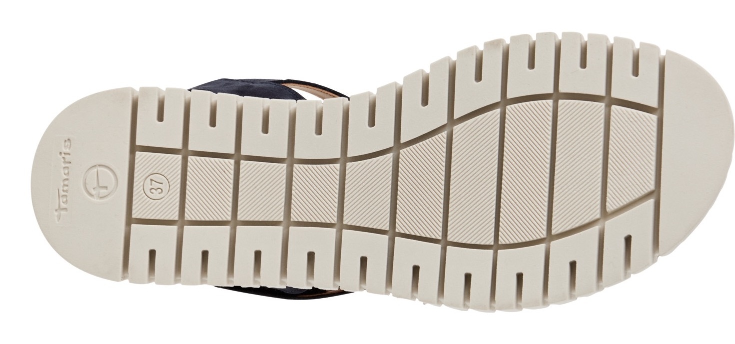 Tamaris Sandalette, Riemchensandale, Sommerschuh mit geriffelter Plateausohle