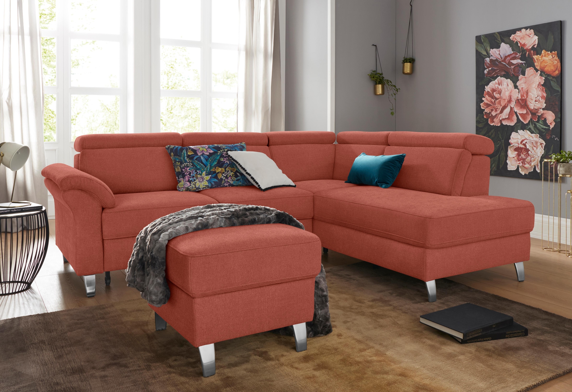 sit&more Ecksofa, inklusive Kopfteilverstellung, wahlweise mit Bettfunktion und Bettkasten