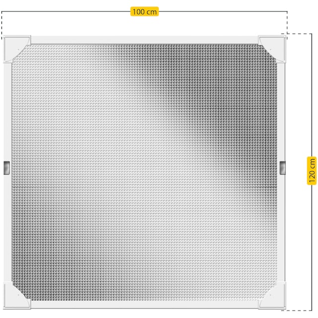 BAUR reflektierendem 100 kürzbar, für Insektenschutz-Fensterrahmen cm, 120 | mit weiß, Gewebe SCHELLENBERG Reflection, Rechnung auf Fenster«, x 50742 »Magnetrahmen Insektenschutz