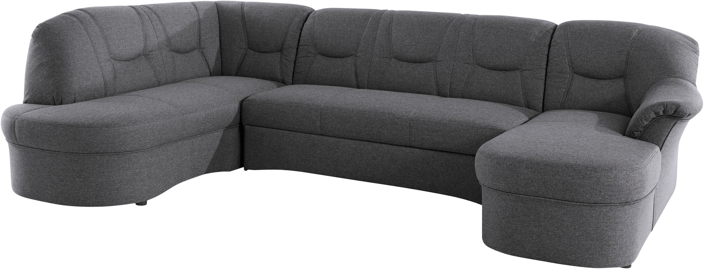 DOMO collection Wohnlandschaft »Sarafina, zeitlos und komfortabel, optional mit Federkern, U-Form«, wahlweise mit Bettfunktion