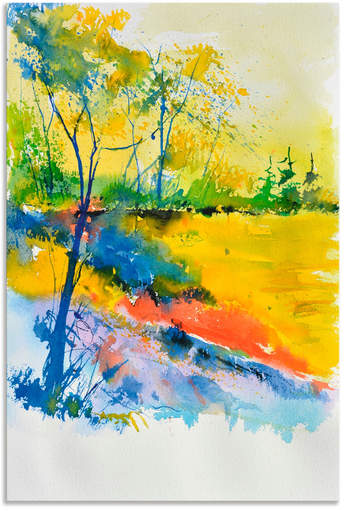 Artland Wandbild "Landschaft im Sonnenlicht", Wald, (1 St.), als Alubild, Outdoorbild, Leinwandbild, Poster, Wandaufkleb