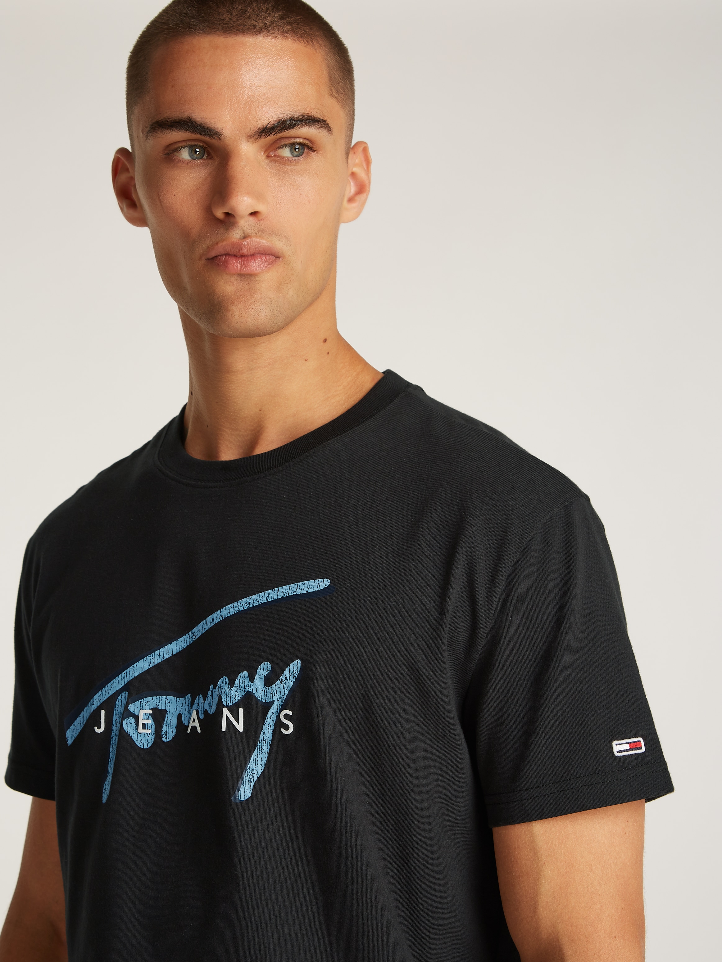 Tommy Jeans T-Shirt »TJM REG RWB SIGNATURE TEE«, mit großem Logodruck