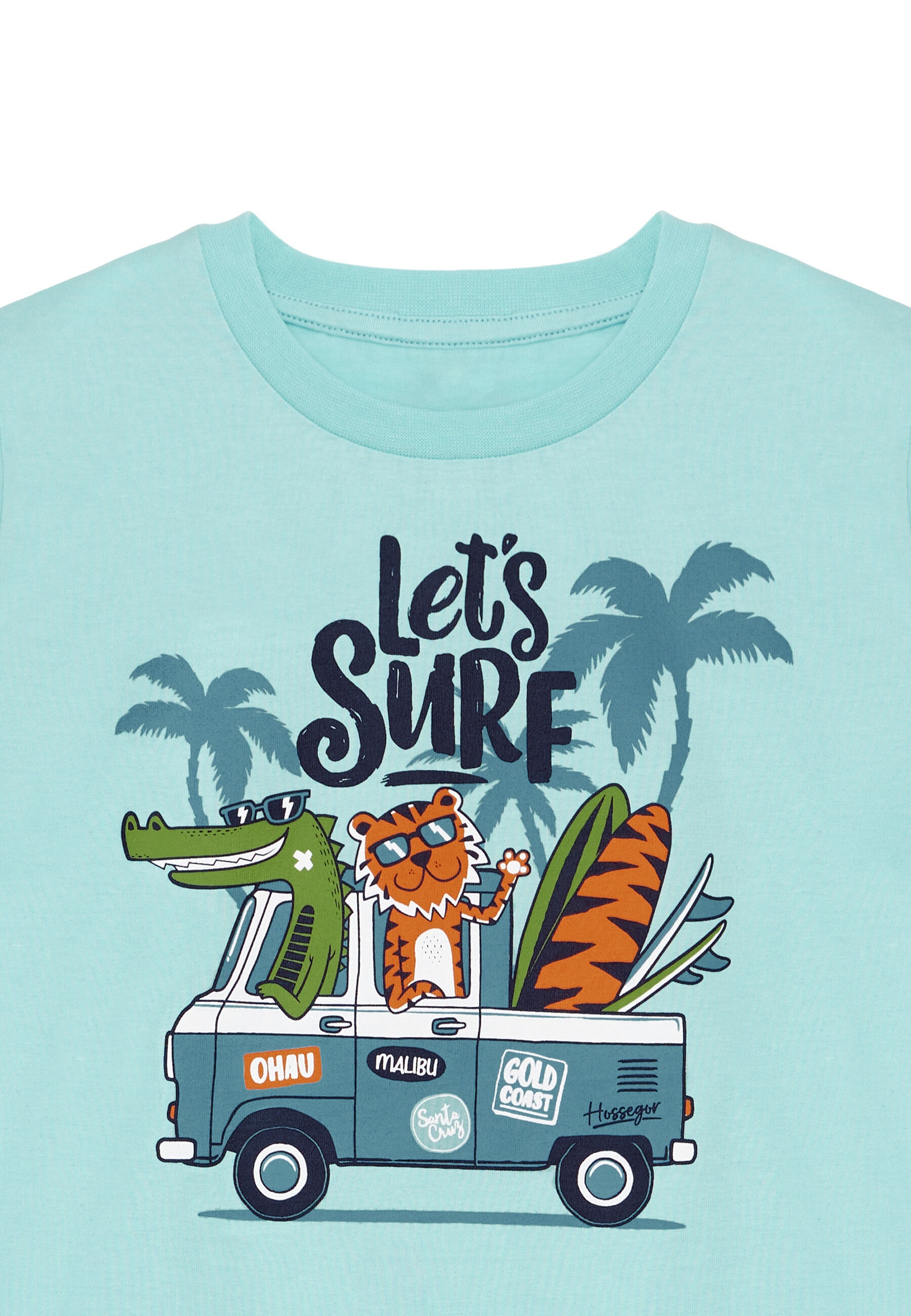 Denokids Hausanzug »Lets Surf«, (2 tlg.), mit Tier-Druck