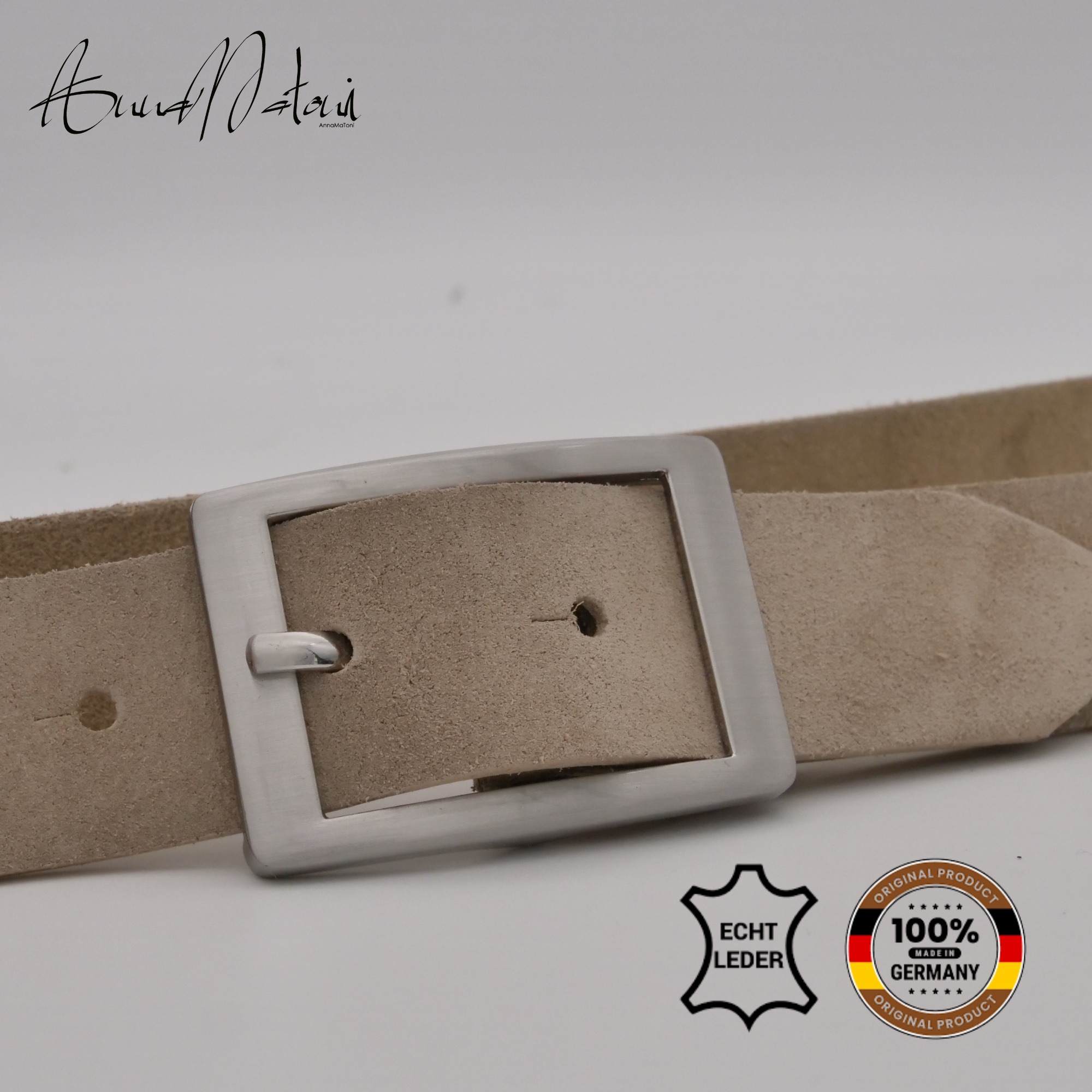 AnnaMatoni Ledergürtel "AnnaMatoni Damen Ledergürtel hochwertiges Velour Le günstig online kaufen