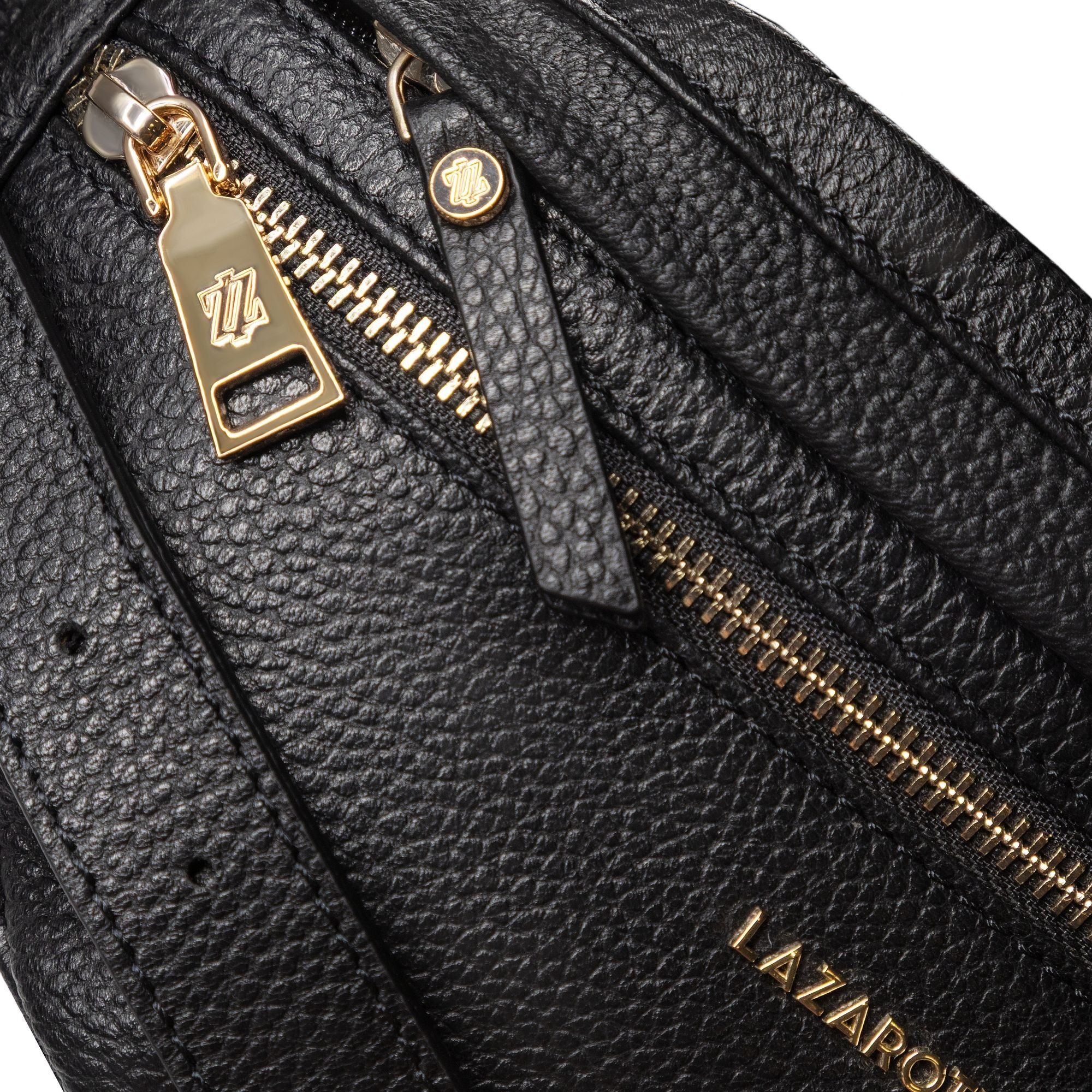 Lazarotti Gürteltasche »Bologna Leather Double-Zip Gürteltasche Crossbody Leder 25 cm«
