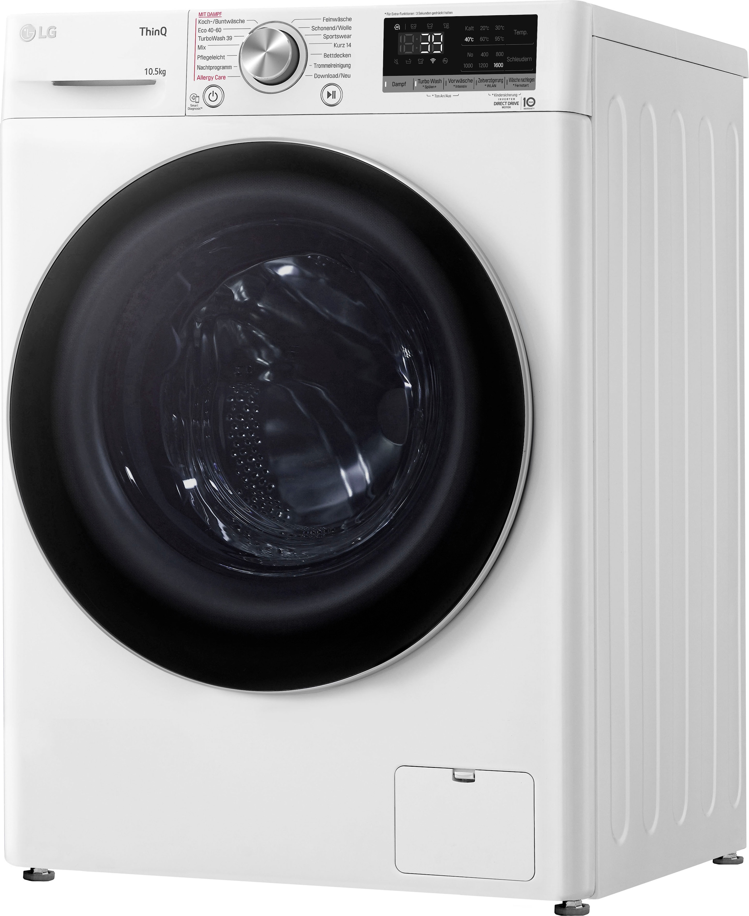 LG Waschmaschine »F6WV710P1«, F6WV710P1, bestellen | online 39 in - nur Minuten 10,5 U/min, TurboWash® 1600 BAUR Waschen kg