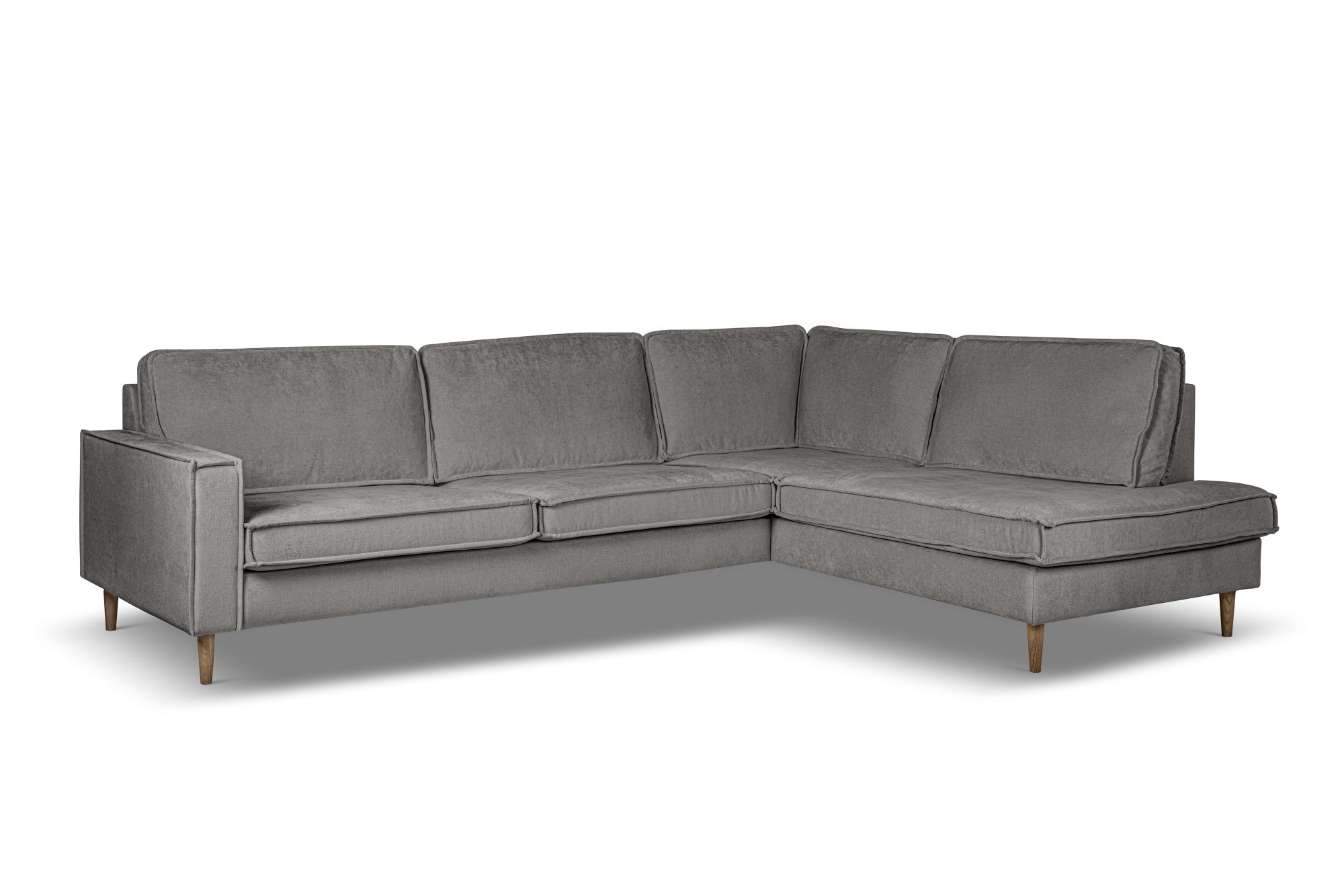 Home affaire Ecksofa »Pinto Skandi, 290 cm, Chenille, Struktur, Ottomane links / rechts«