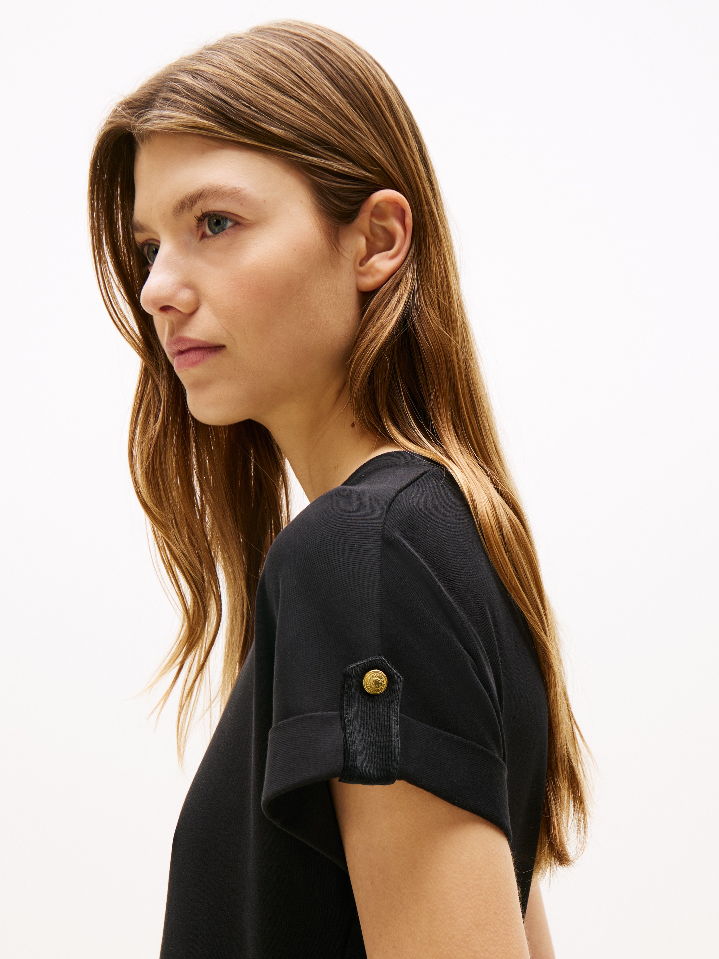 Tommy Hilfiger A-Linien-Kleid "MODERN CODY MIDI MIX F&F DRS" günstig online kaufen