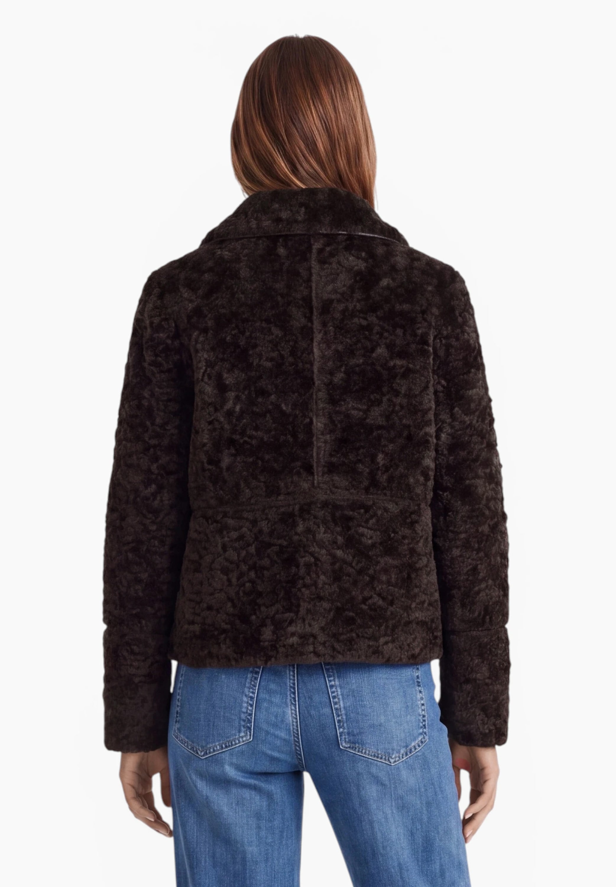 STREET ONE STUDIO Fellimitatjacke ohne Kapuze mit innerem wärmendem Teddyfell
