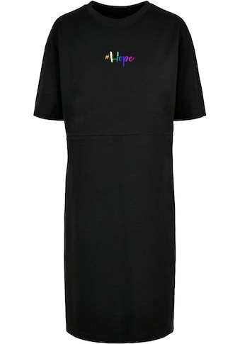 Shirtkleid »Merchcode Damen Ladies Hope Rainbow Oversized Slit Tee Dress«, (1 tlg.)
