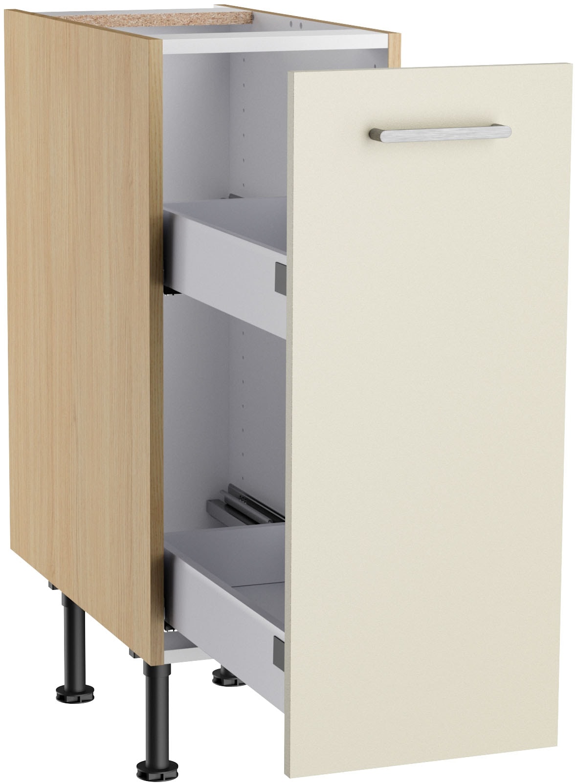 KOCHSTATION Unterschrank »KS-Lucy« Breite 30 cm, mit 1 Auszug, Soft-Close, höhenverstellbare Füße