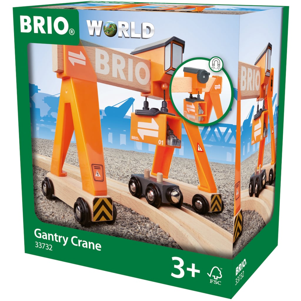 BRIO® Spielzeugeisenbahn-Erweiterung »BRIO® WORLD, Container-Verladekran«