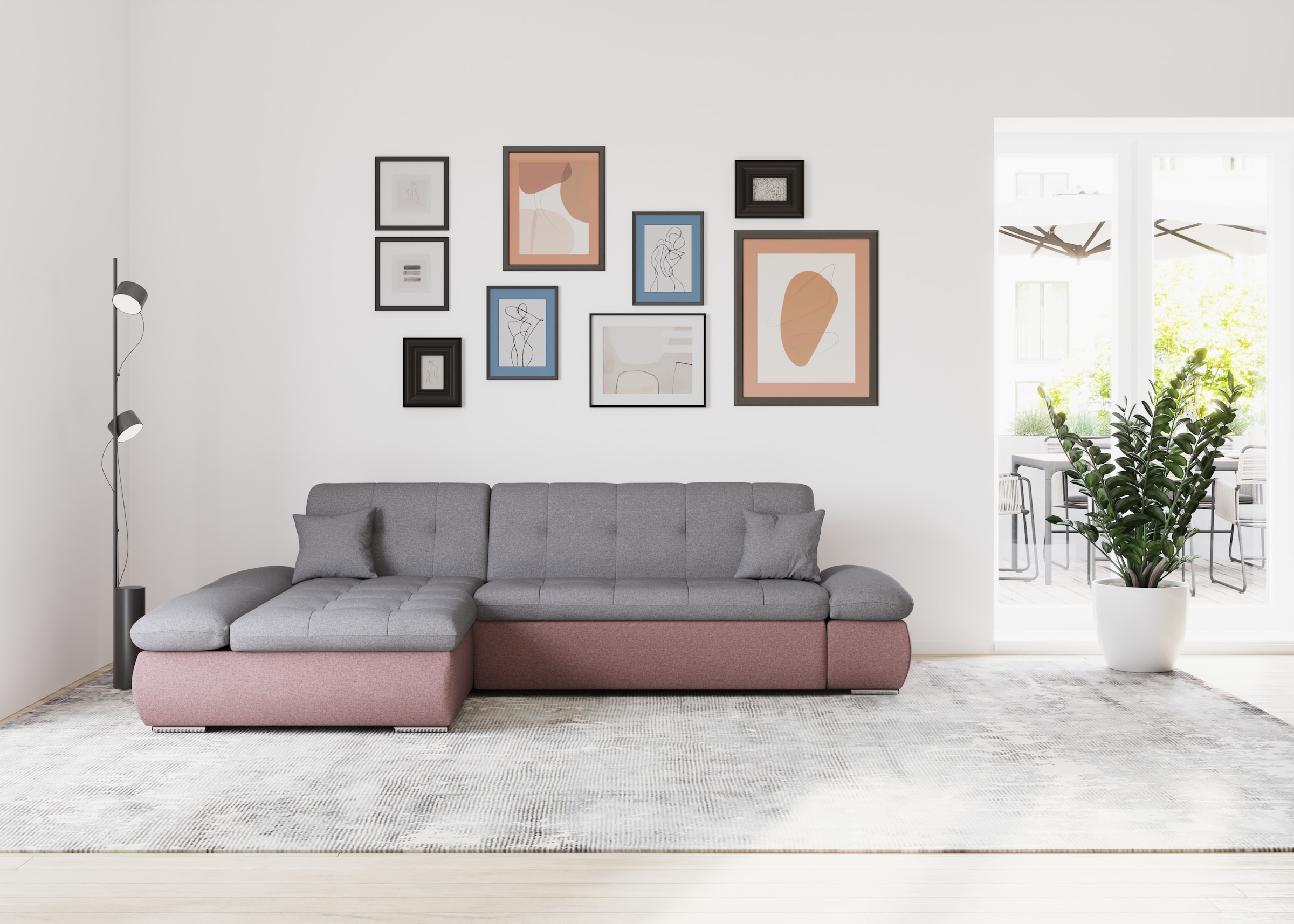 DOMO collection Ecksofa "Moric, L-Form, XXL-Sofa - Breite 300cm", wahlweise günstig online kaufen