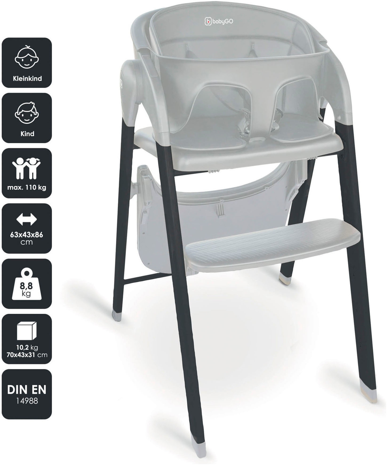 Thumbnail - BabyGo Kombihochstuhl "Levels" ()