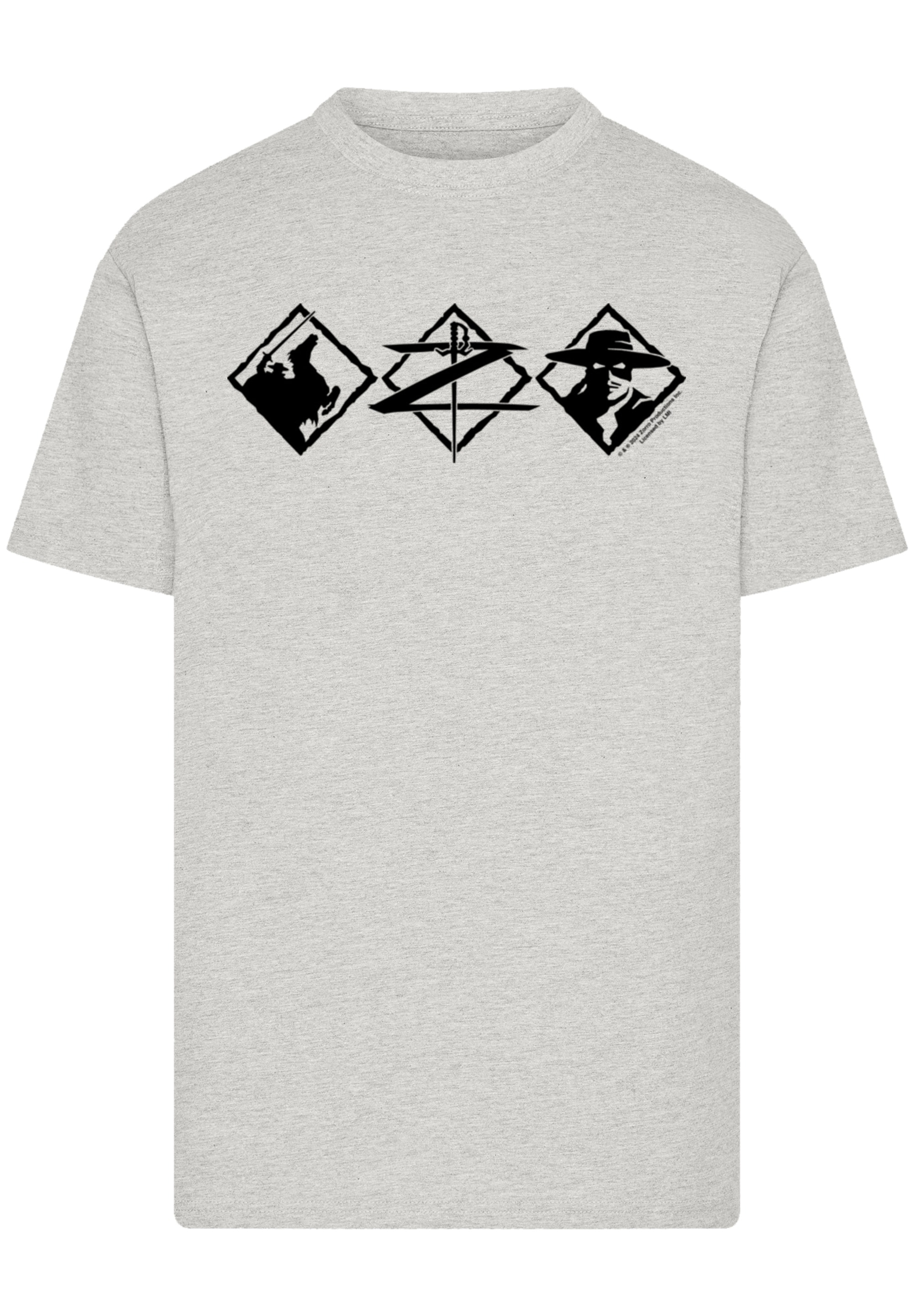 F4NT4STIC T-Shirt »Zorro Diamond Trio«, Premium Qualität