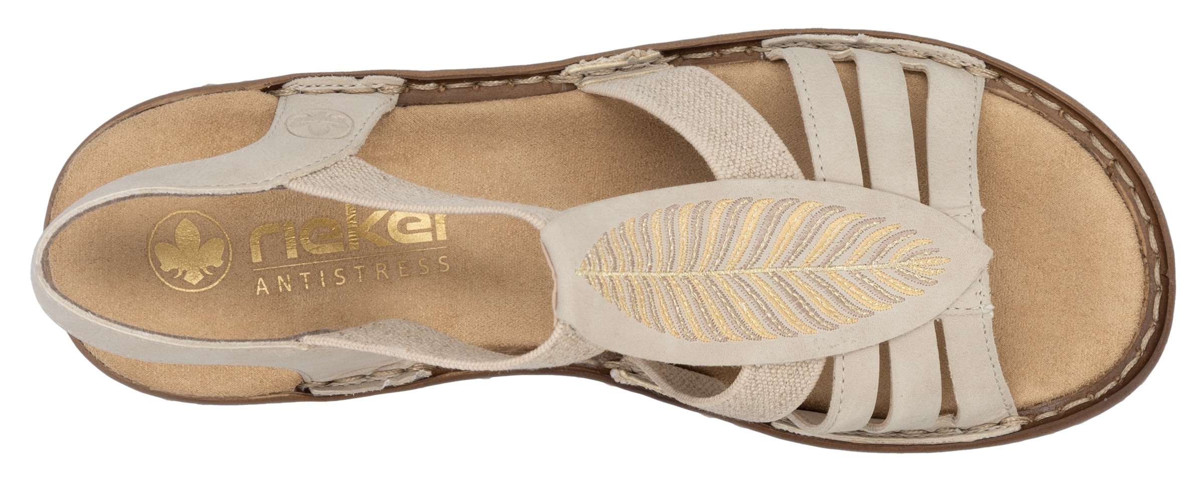 Rieker Sandale, Sommerschuh, Schlupfschuh, Sandalette mit praktischen Gummizügen