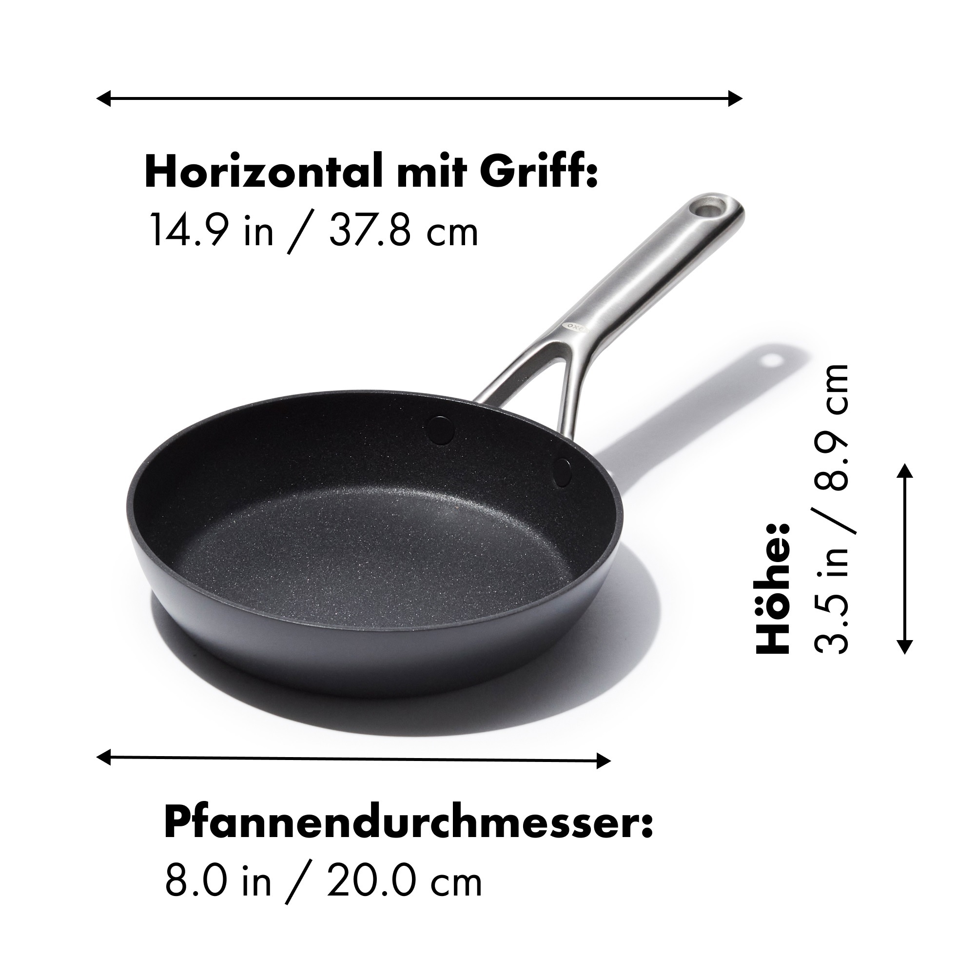 OXO Good Grips Bratpfanne »Ceramic Professional Antihaft-Pfanne« Edelstahl 1 tlg. Kochen im Alltag leicht gemacht