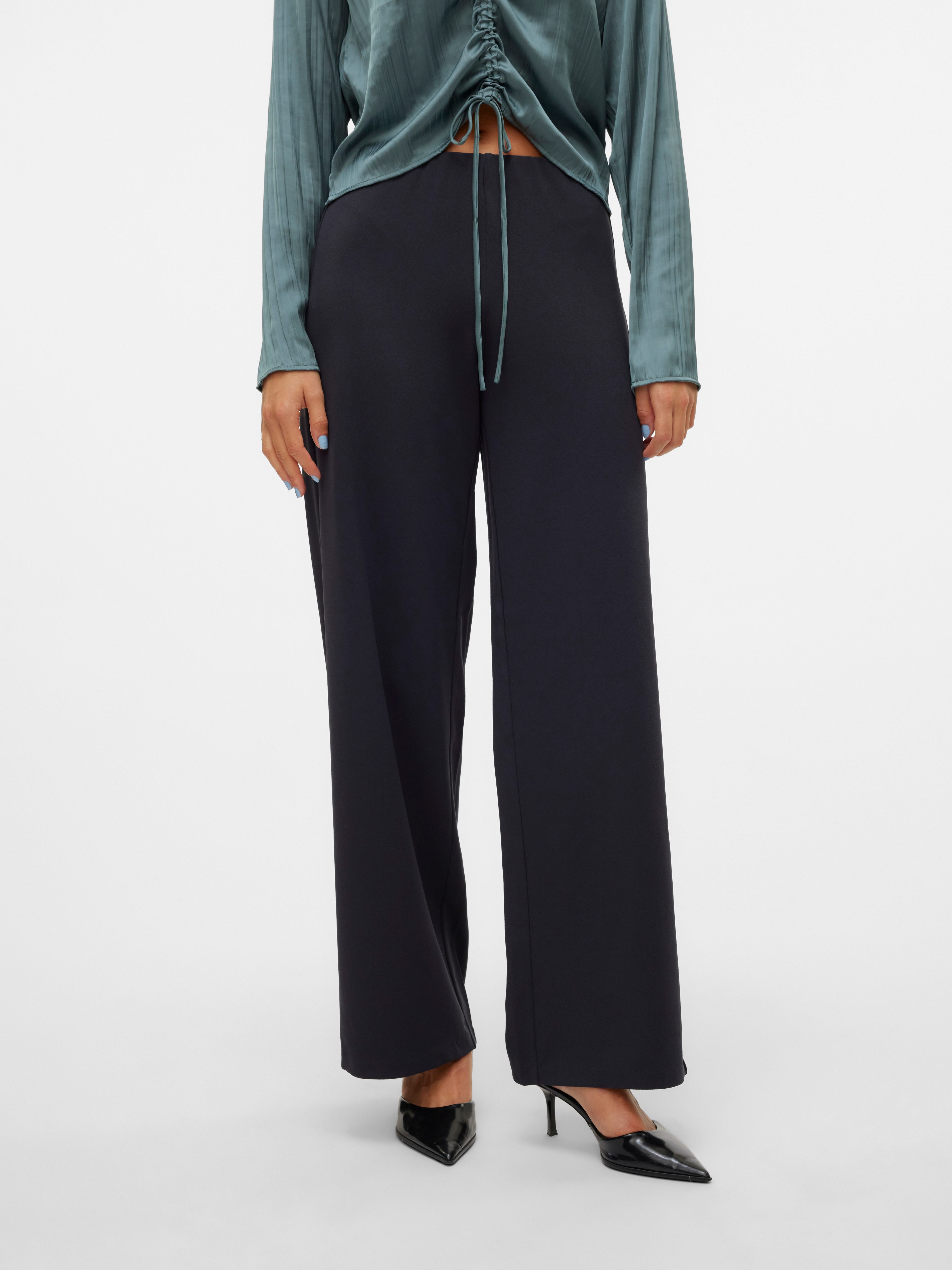 Vero Moda Schlupfhose "VMBERLIN ZAMIRA MW WIDE PANT NOOS" Materialmix
