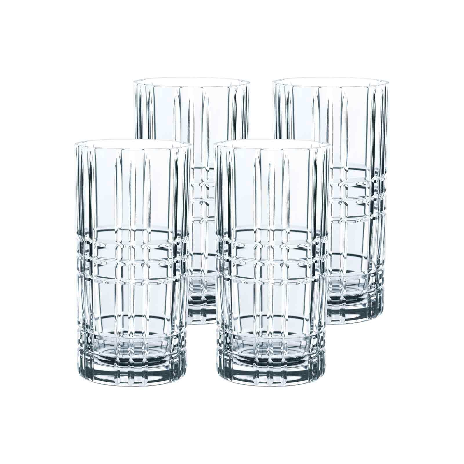 Nachtmann Longdrinkglas »Longdrinkgläser Square 445 ml 4er Set transparent«
