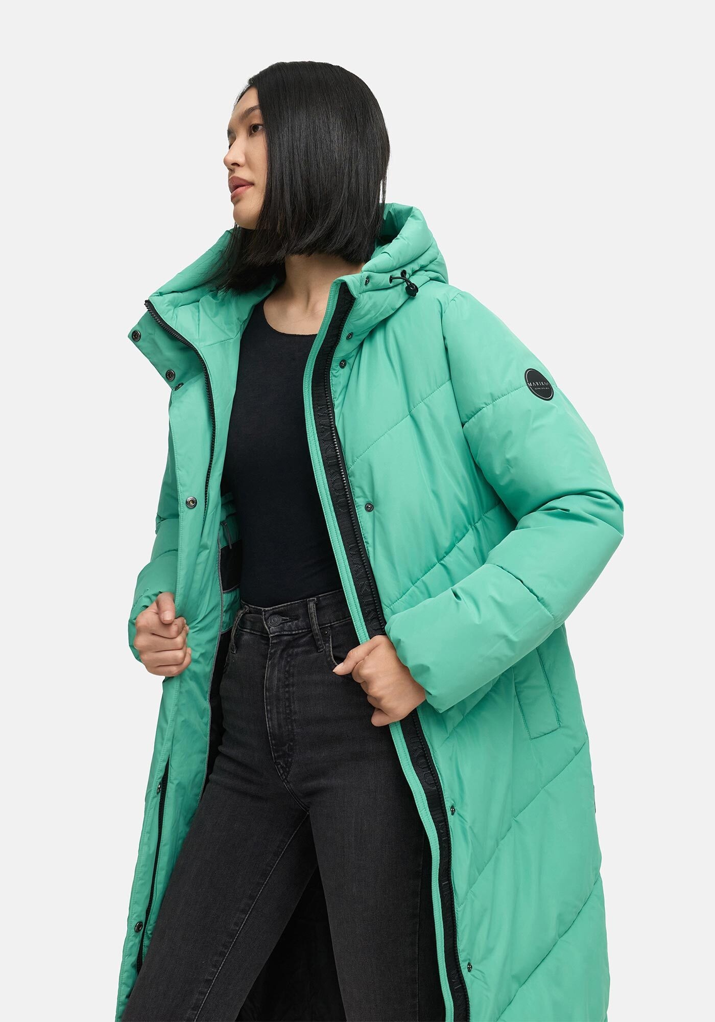 Marikoo Winterjacke "Ranja", extra langer Damen Winter Steppmantel günstig online kaufen