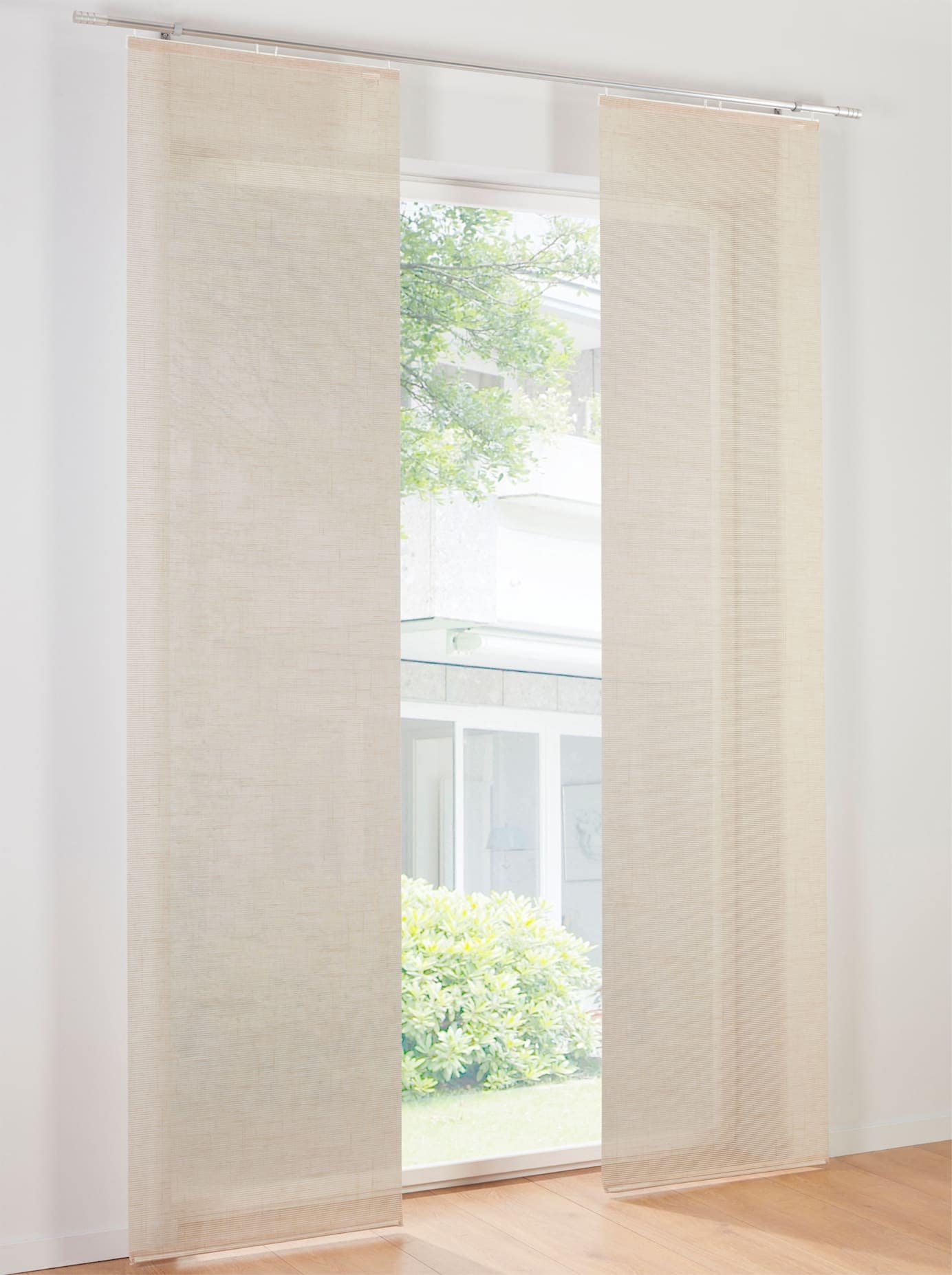 Schiebegardine HEINE HOME, B:57cm H:145cm, beige, Polyester, Gardinen