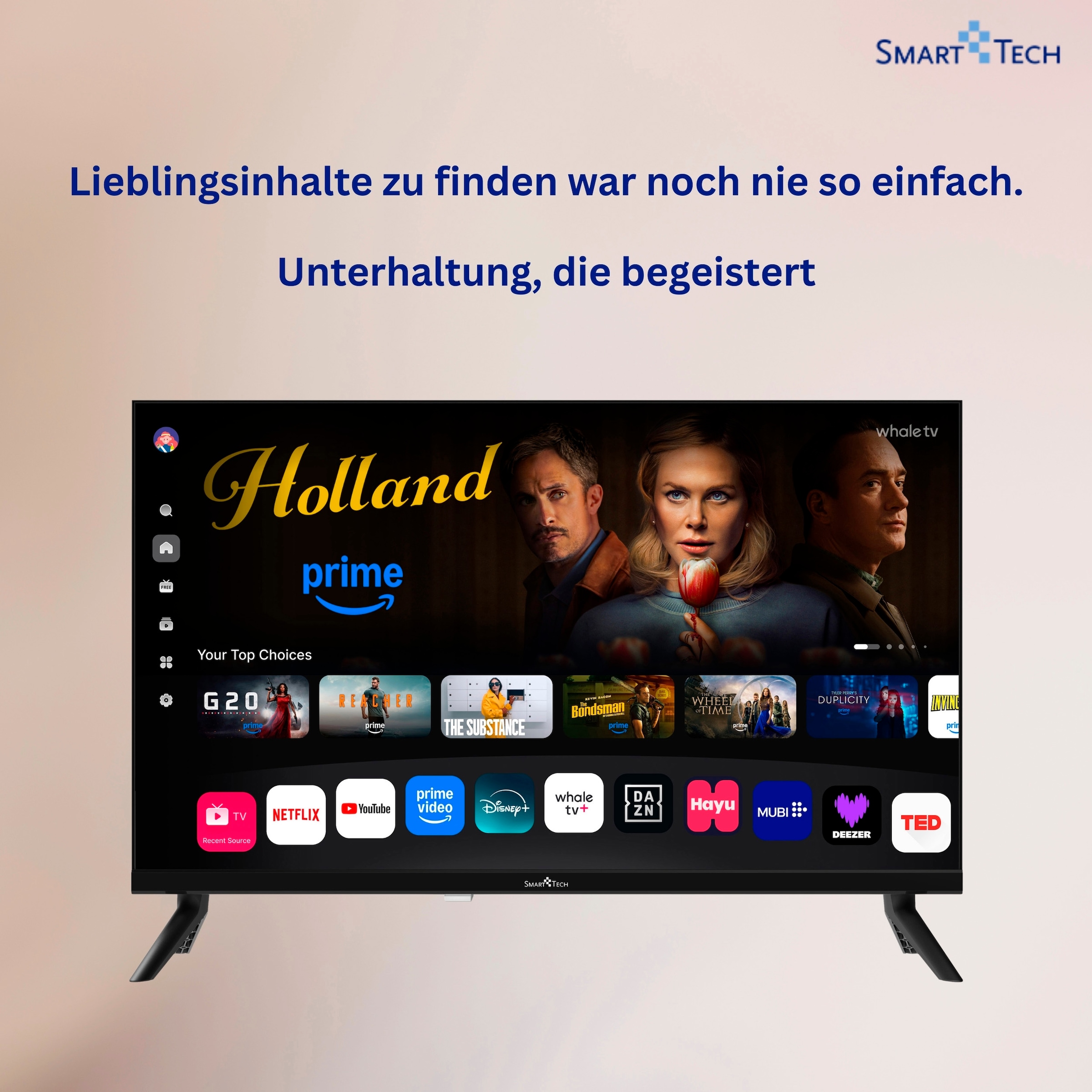 Smart Tech LED-Fernseher »24HH01V« 60 cm/24 ″ HD ready Smart-TV