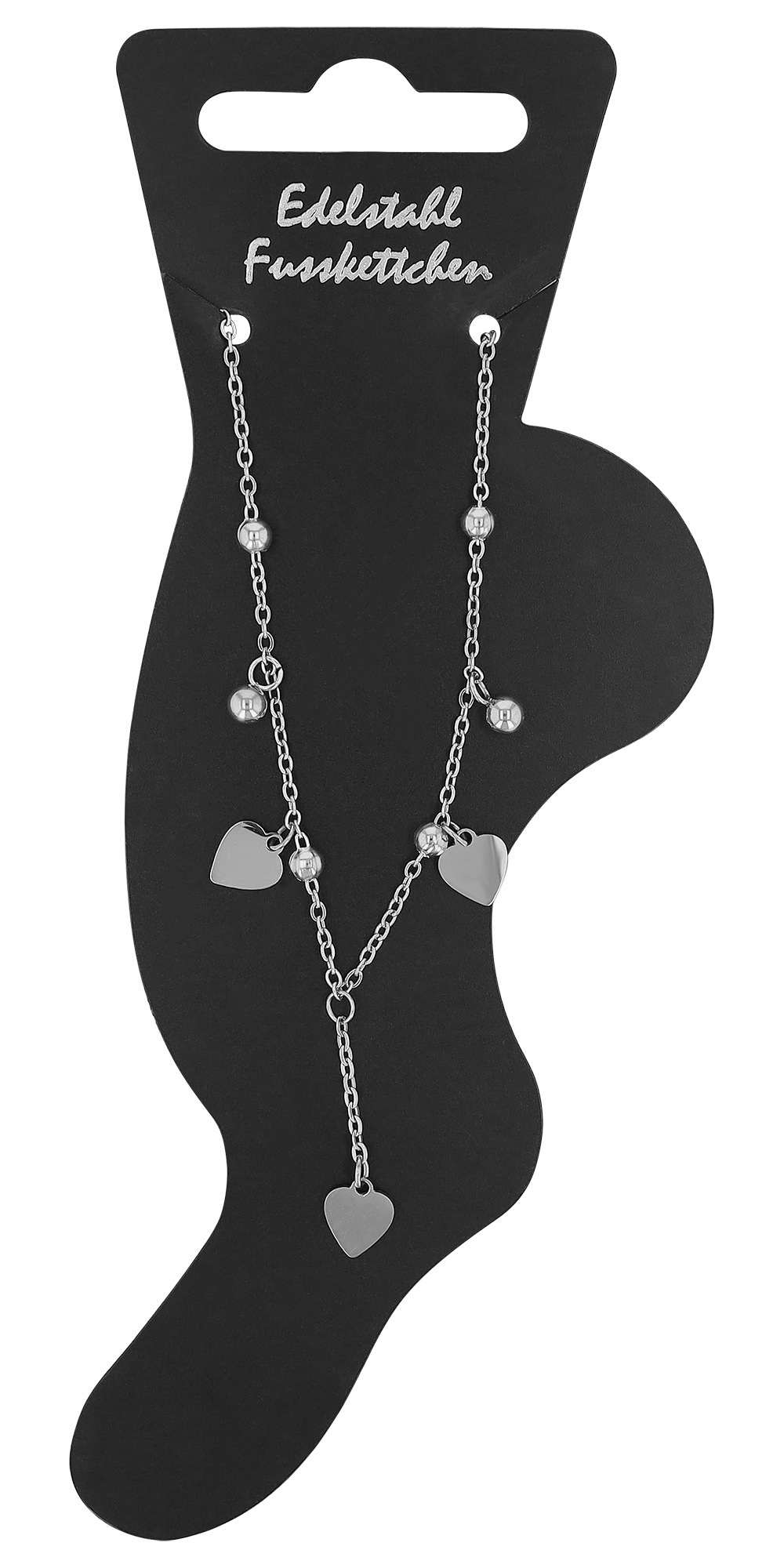 Adelia´s Fußkette »Damen Fußkettchen – Herz aus Edelstahl« Eine schöne Geschenkidee für jeden Anlass