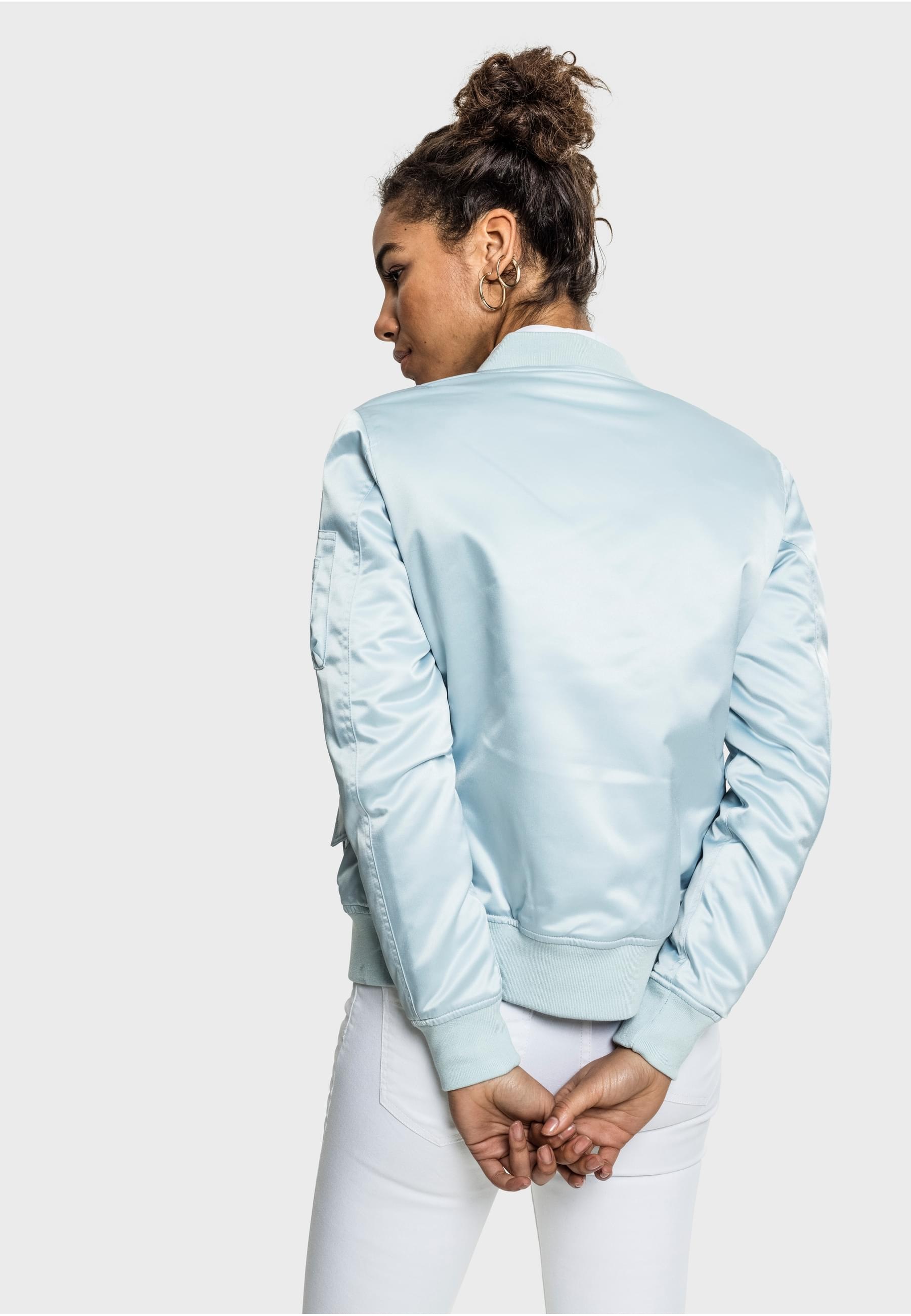URBAN CLASSICS Allwetterjacke »Urban Classics Damen Ladies Satin Bomber Jacket« 1 Stk. tlg. ohne Kapuze