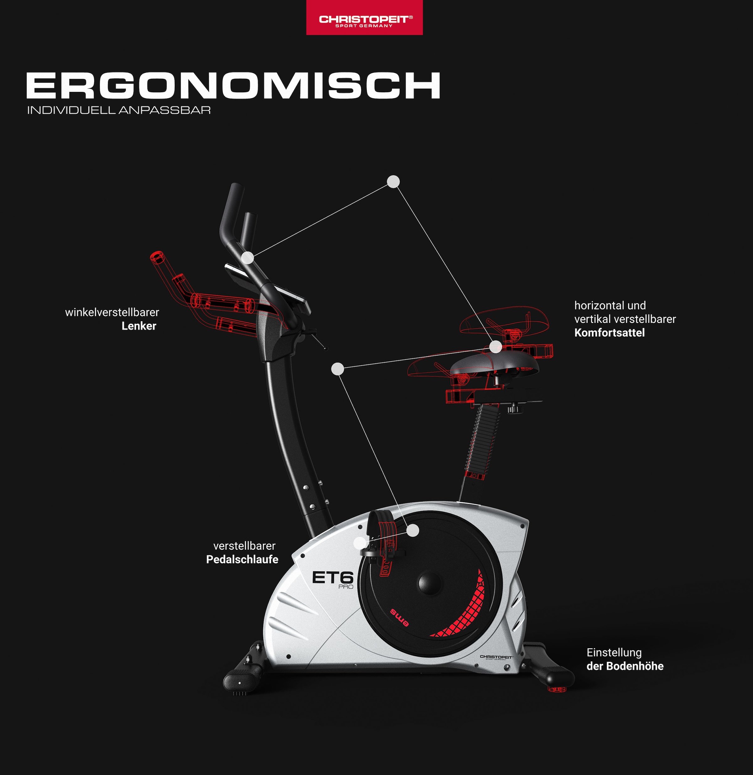 Christopeit Sport® Ergometer »ET 6 Pro«