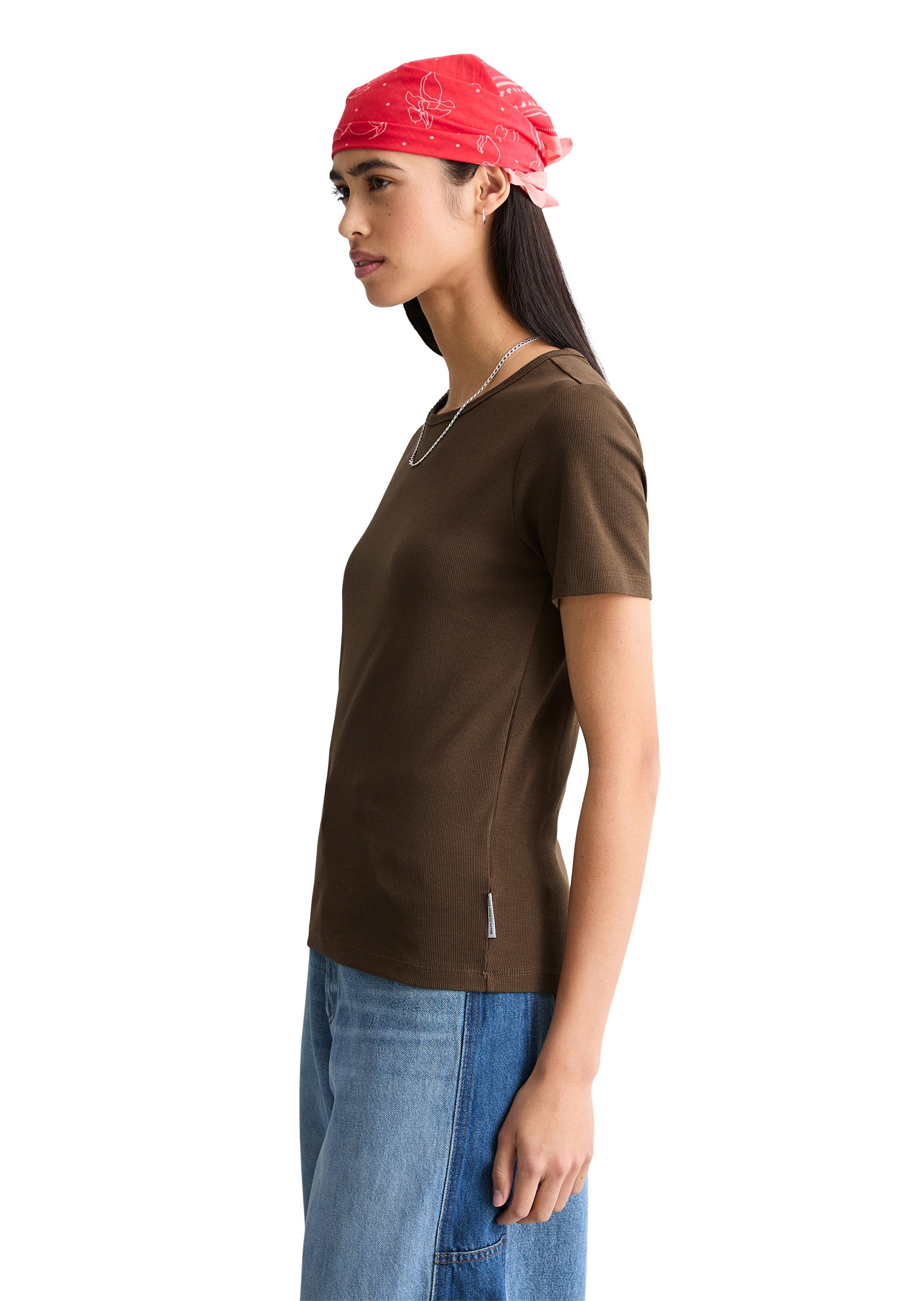 Marc OPolo DENIM T-Shirt "aus weichem Rippjersey" günstig online kaufen