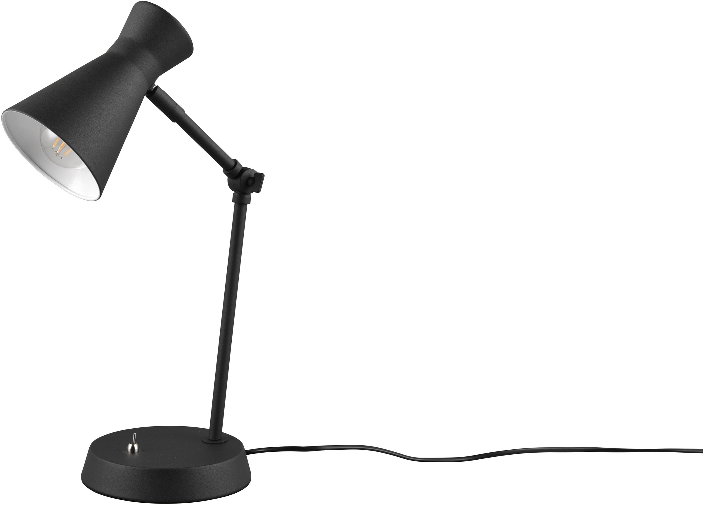 TRIO Leuchten Schreibtischlampe »Enzo«, 1 flammig-flammig, Tischlampe mit Kippschalter, exkl E27 Leuchtmittel (10W), verstellbar