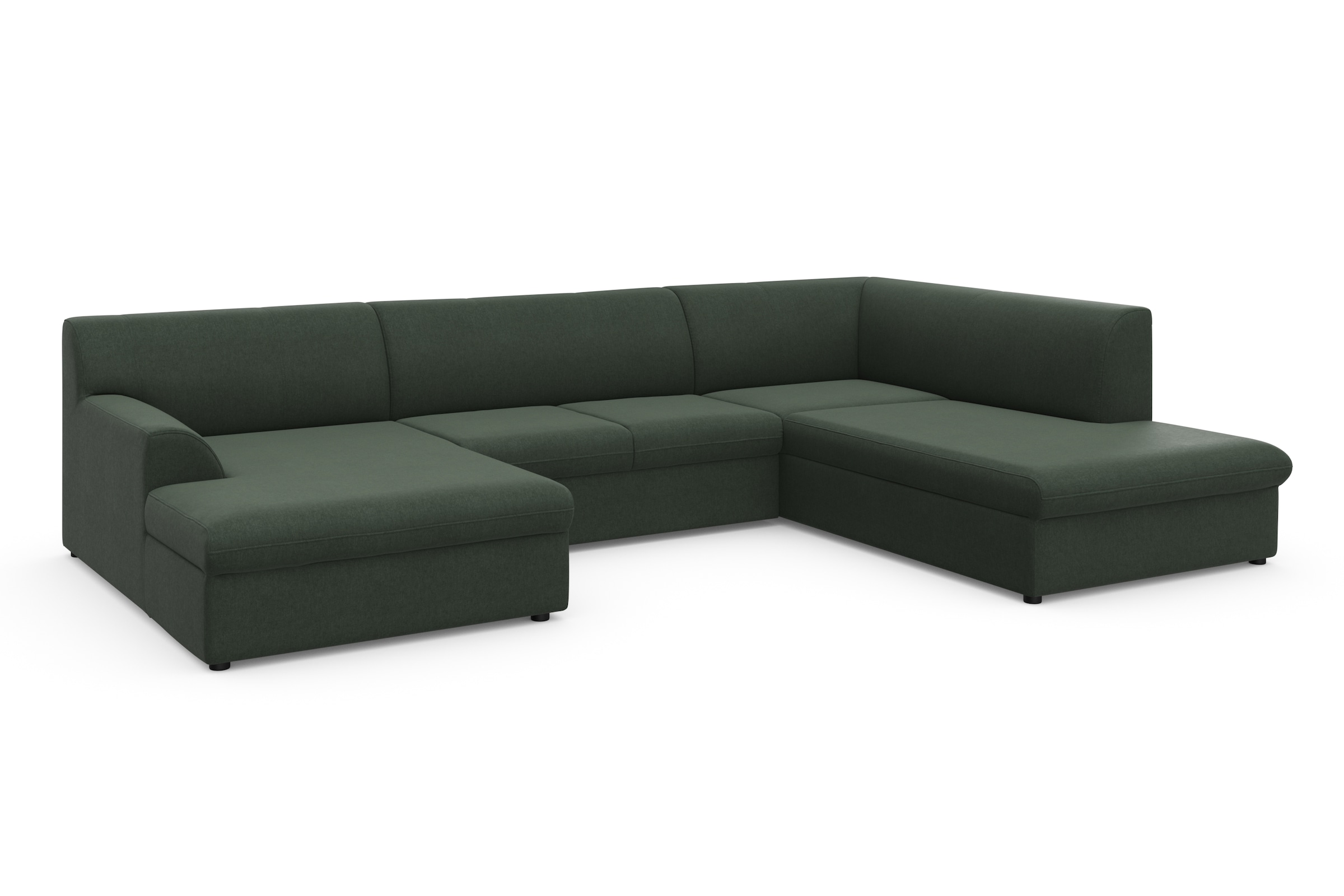 DOMO collection Wohnlandschaft »Topper, elegant und zeitlos, komfortabel, U-Form«, wahlweise mit Bettfunktion